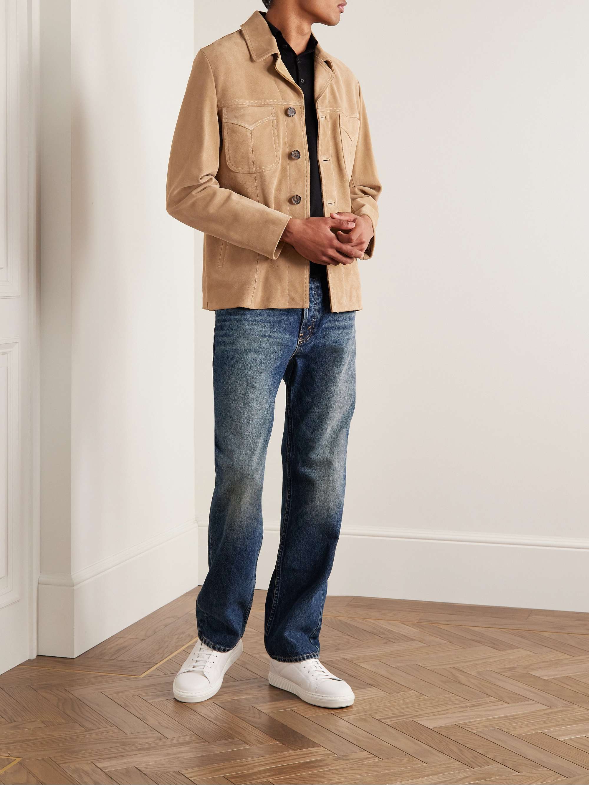 NILI LOTAN Gavyn Suede Jacket