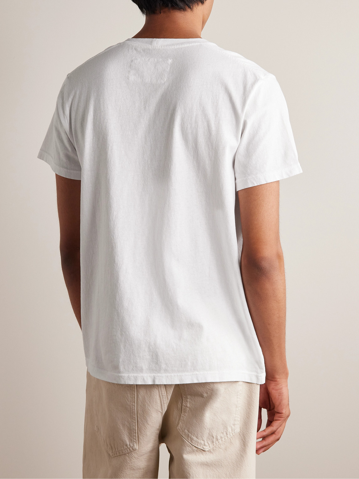 Shop Nili Lotan Bradley Cotton-jersey T-shirt In White