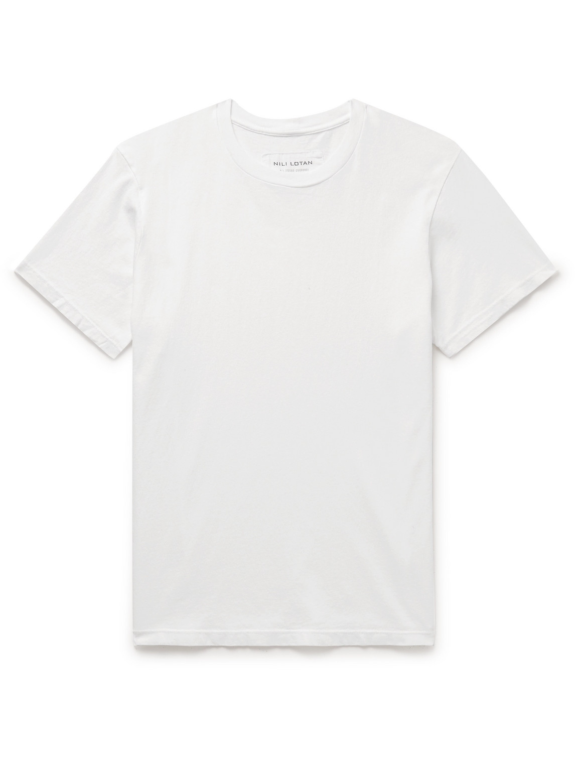 Shop Nili Lotan Bradley Cotton-jersey T-shirt In White