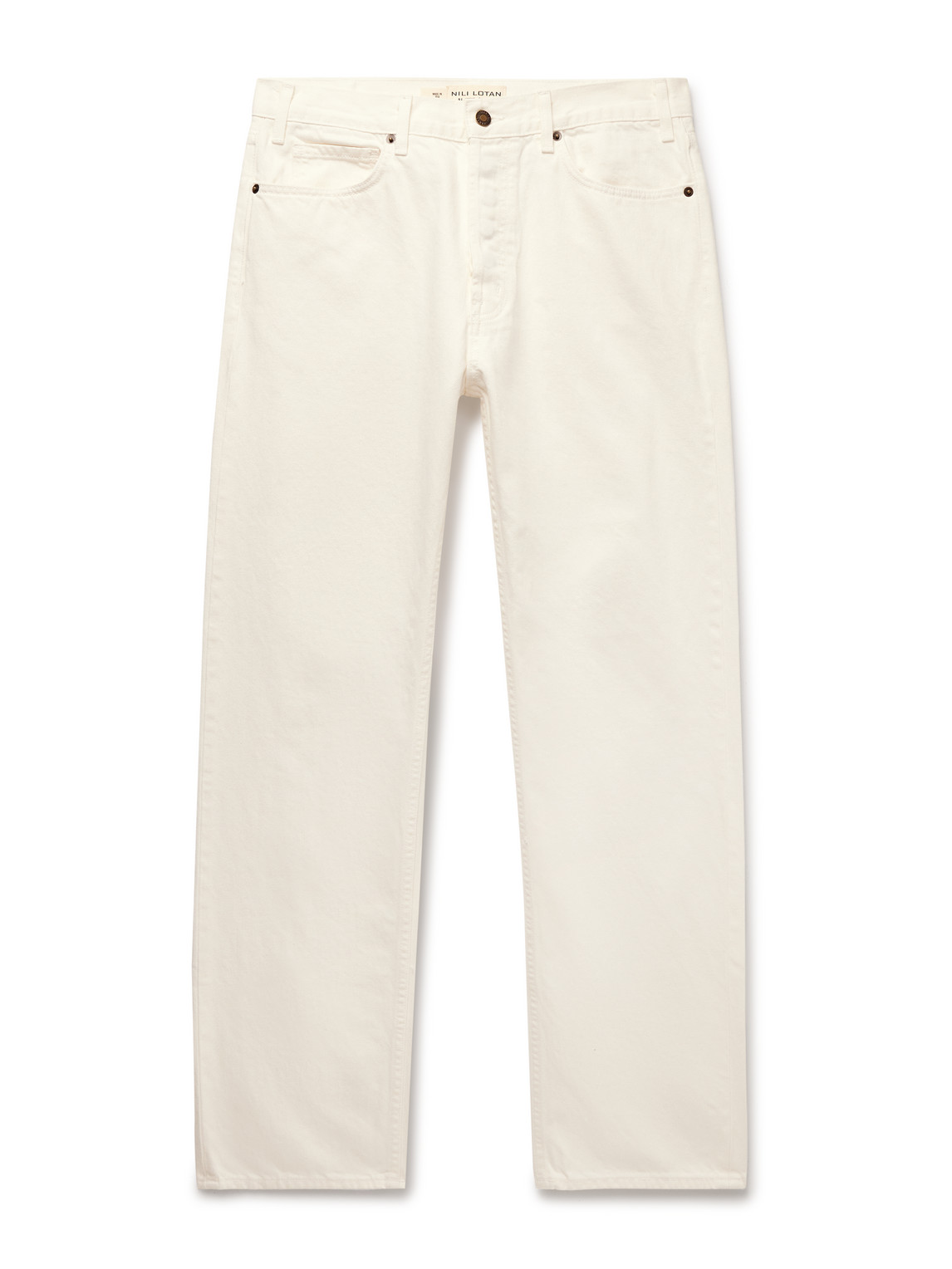 Nili Lotan Billie Slim-fit Straight-leg Jeans In Neutrals