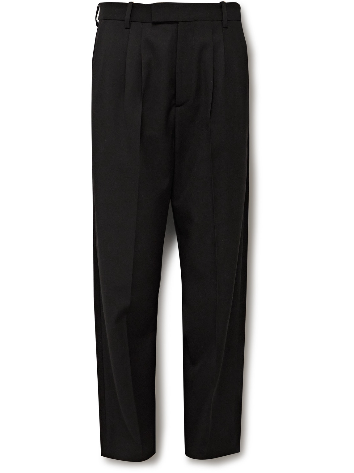 Nili Lotan Emile Slim-fit Pleated Wool Trousers In Black