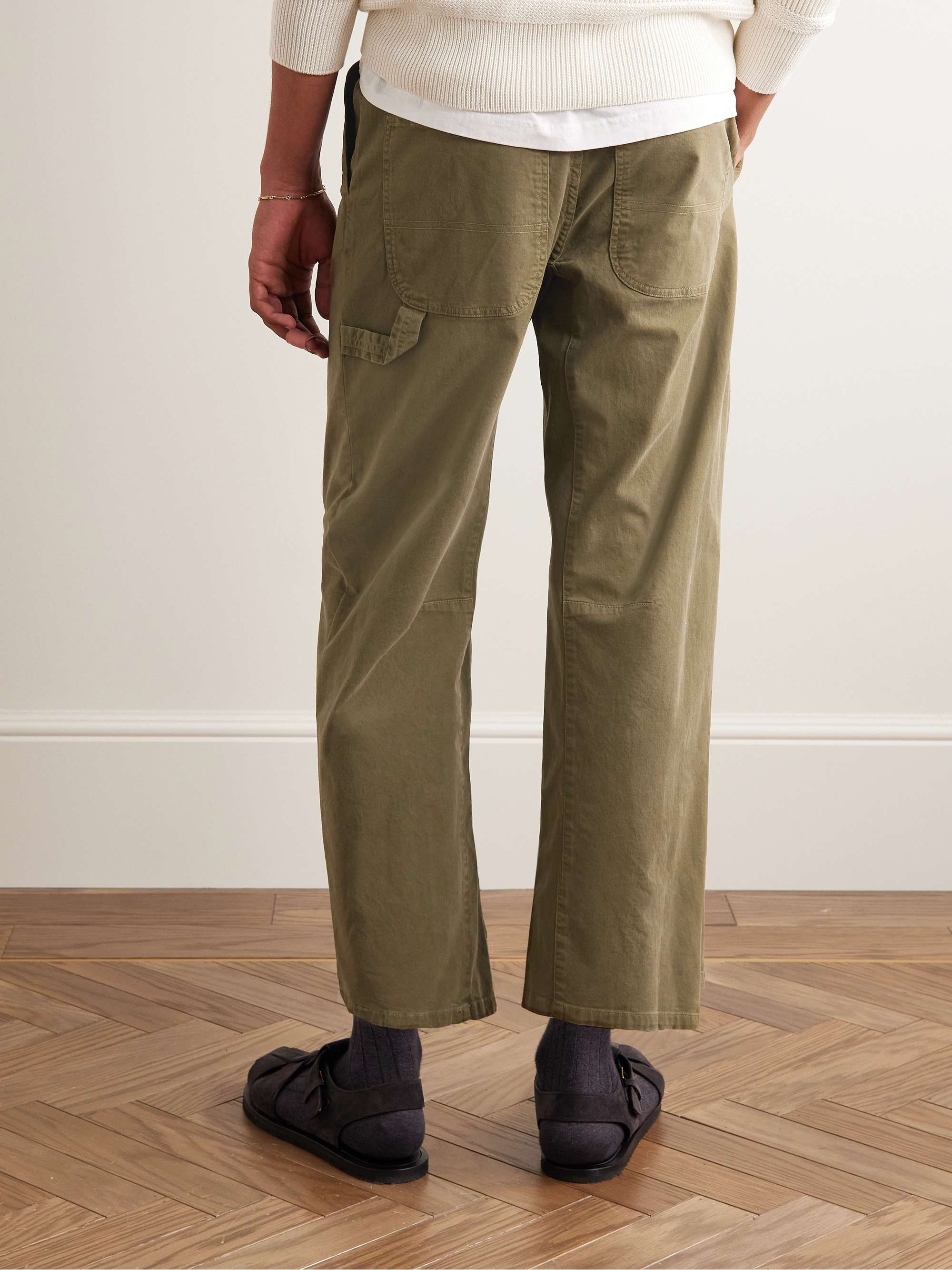 NILI LOTAN Carpenter Straight-Leg Stretch-Cotton Twill Trousers