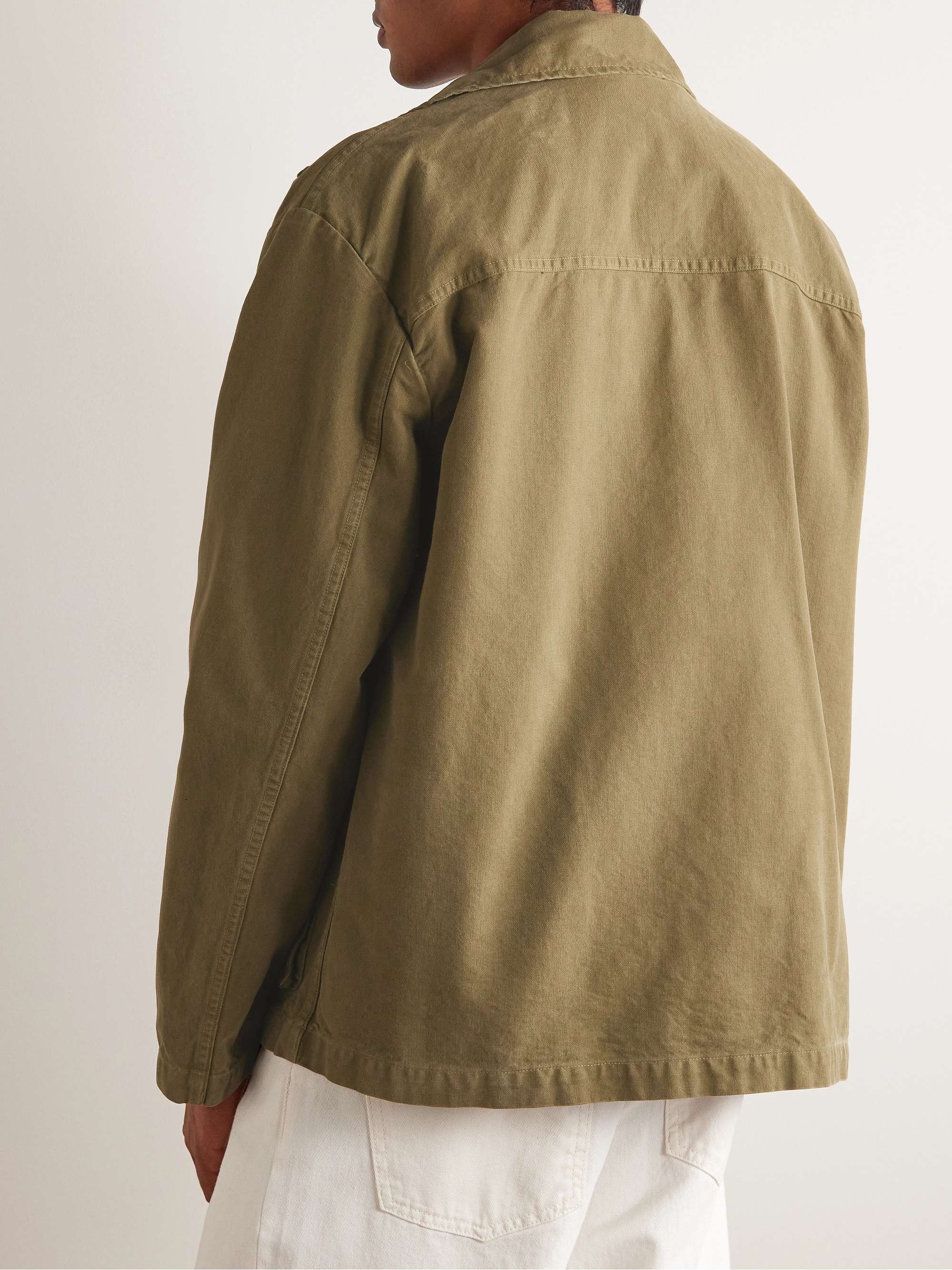 NILI LOTAN Ronnoc Garment-Dyed Cotton-Canvas Overshirt