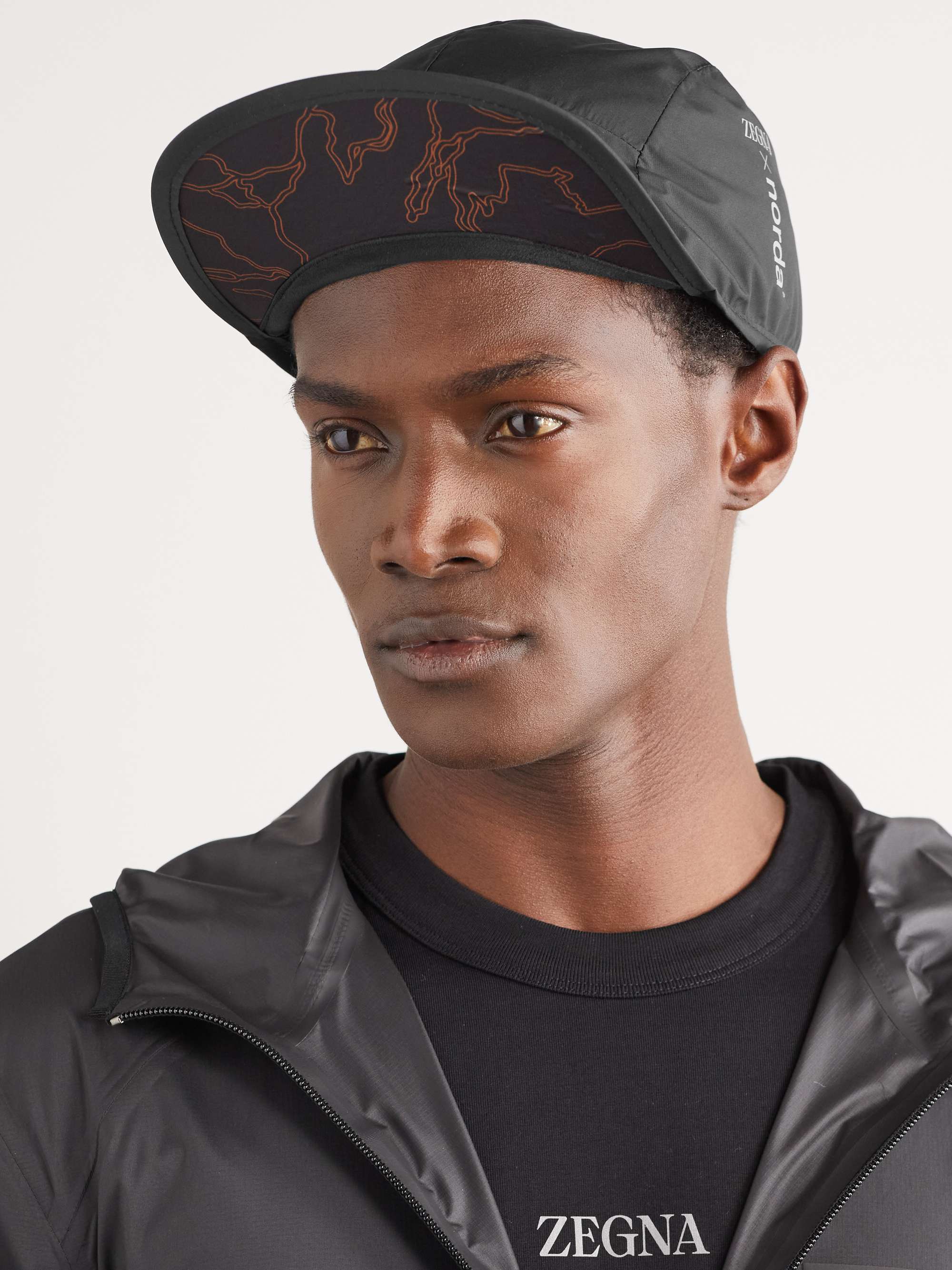 ZEGNA Logo-Print Shell Cap