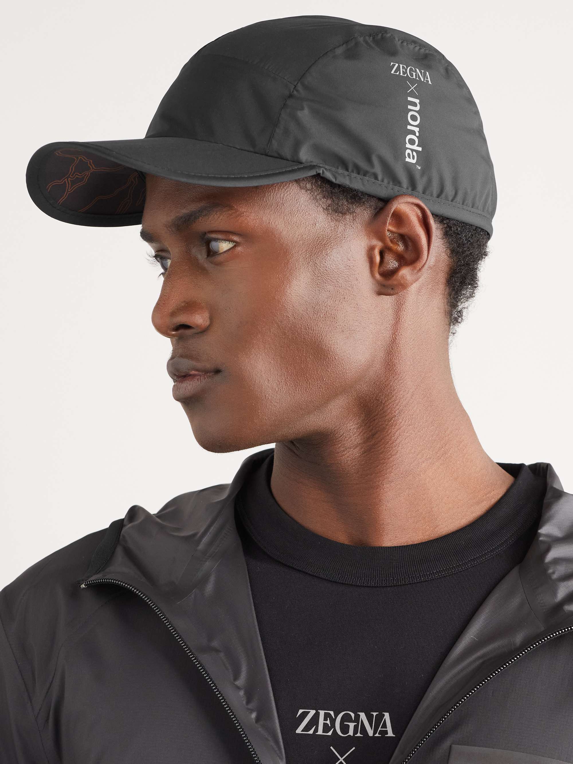 ZEGNA Logo-Print Shell Cap