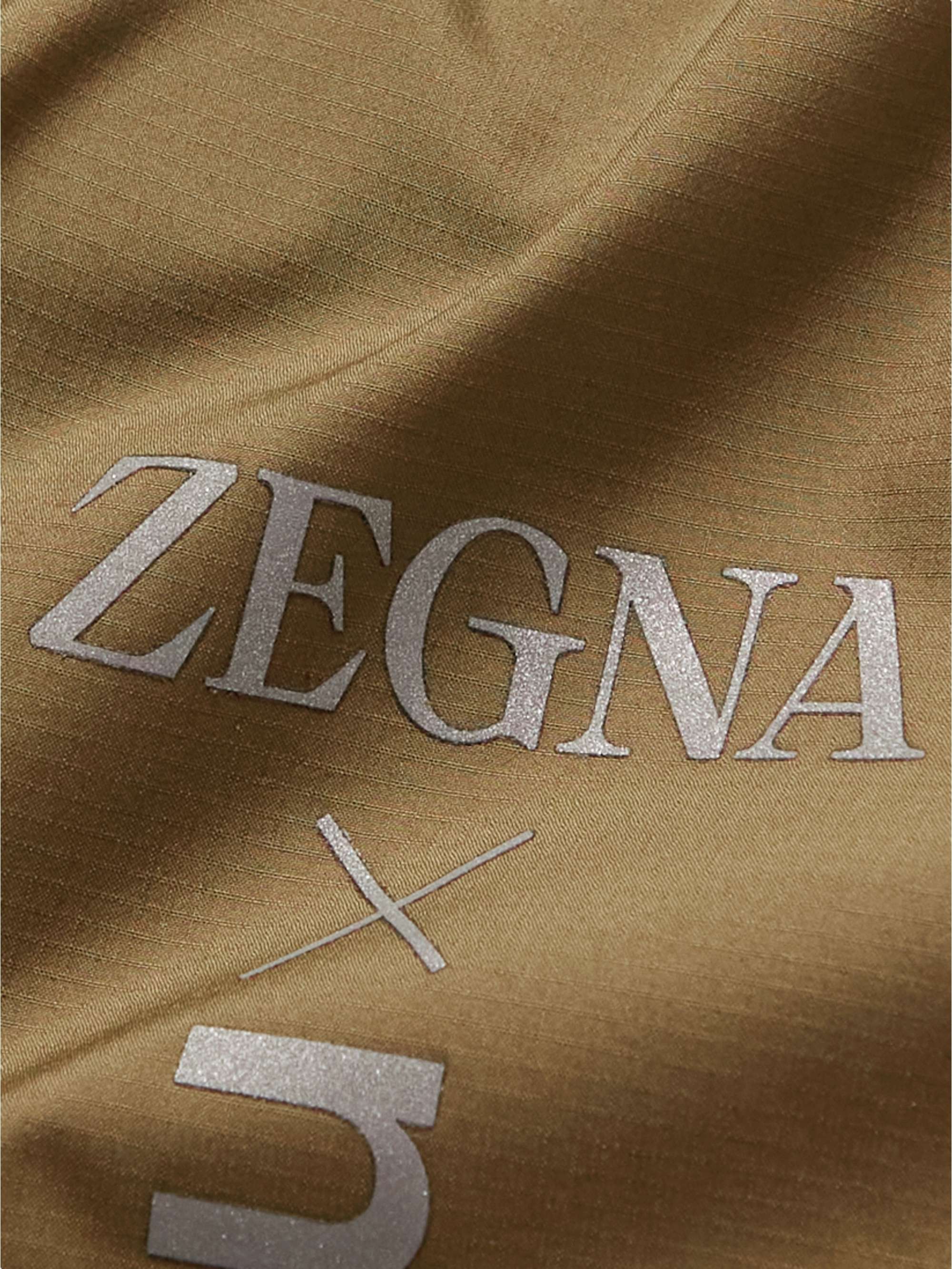 ZEGNA + norda Straight-Leg Logo-Print Ripstop Shorts