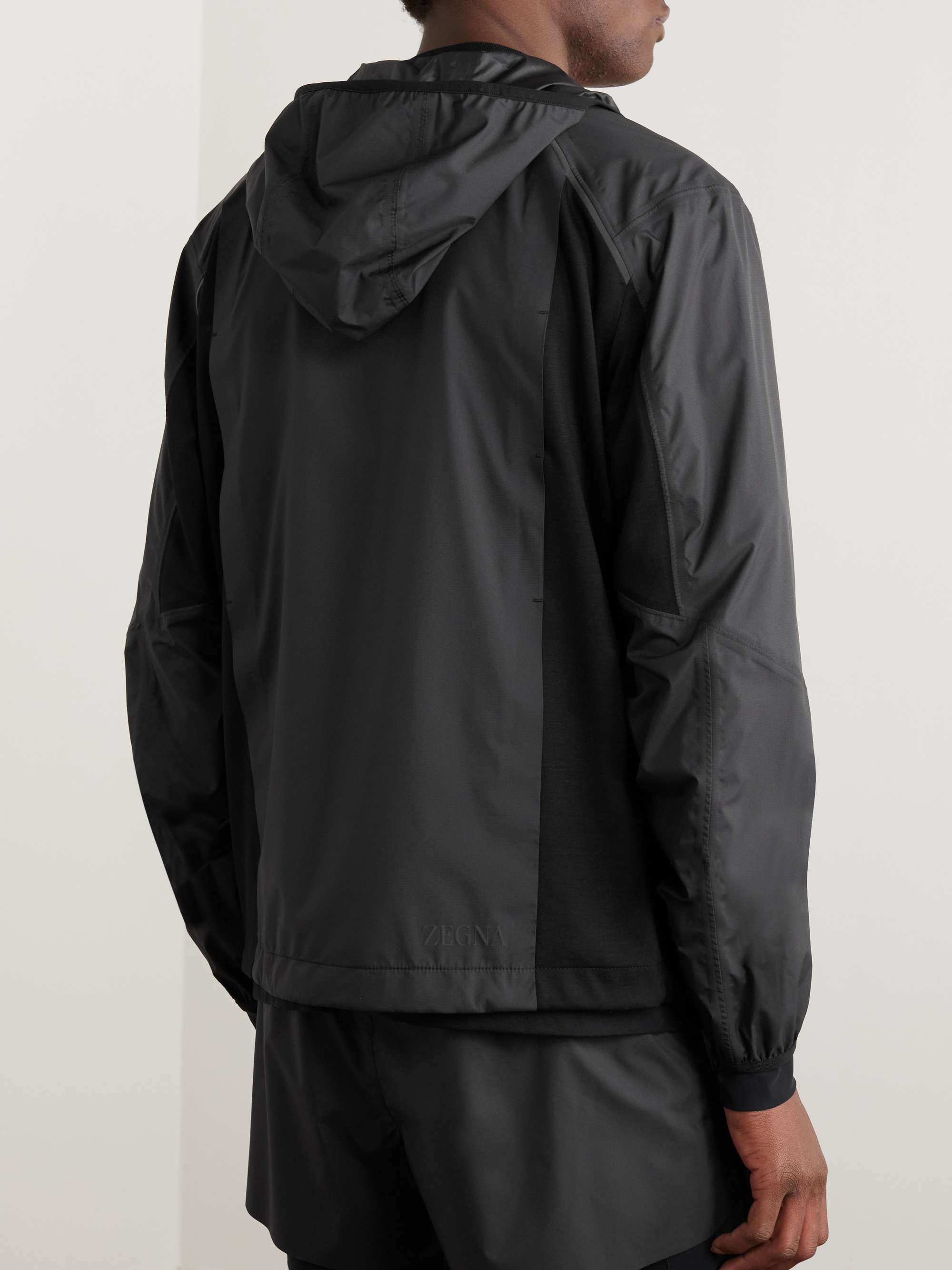 ZEGNA Wool-Panelled Ripstop Hooded Jacket