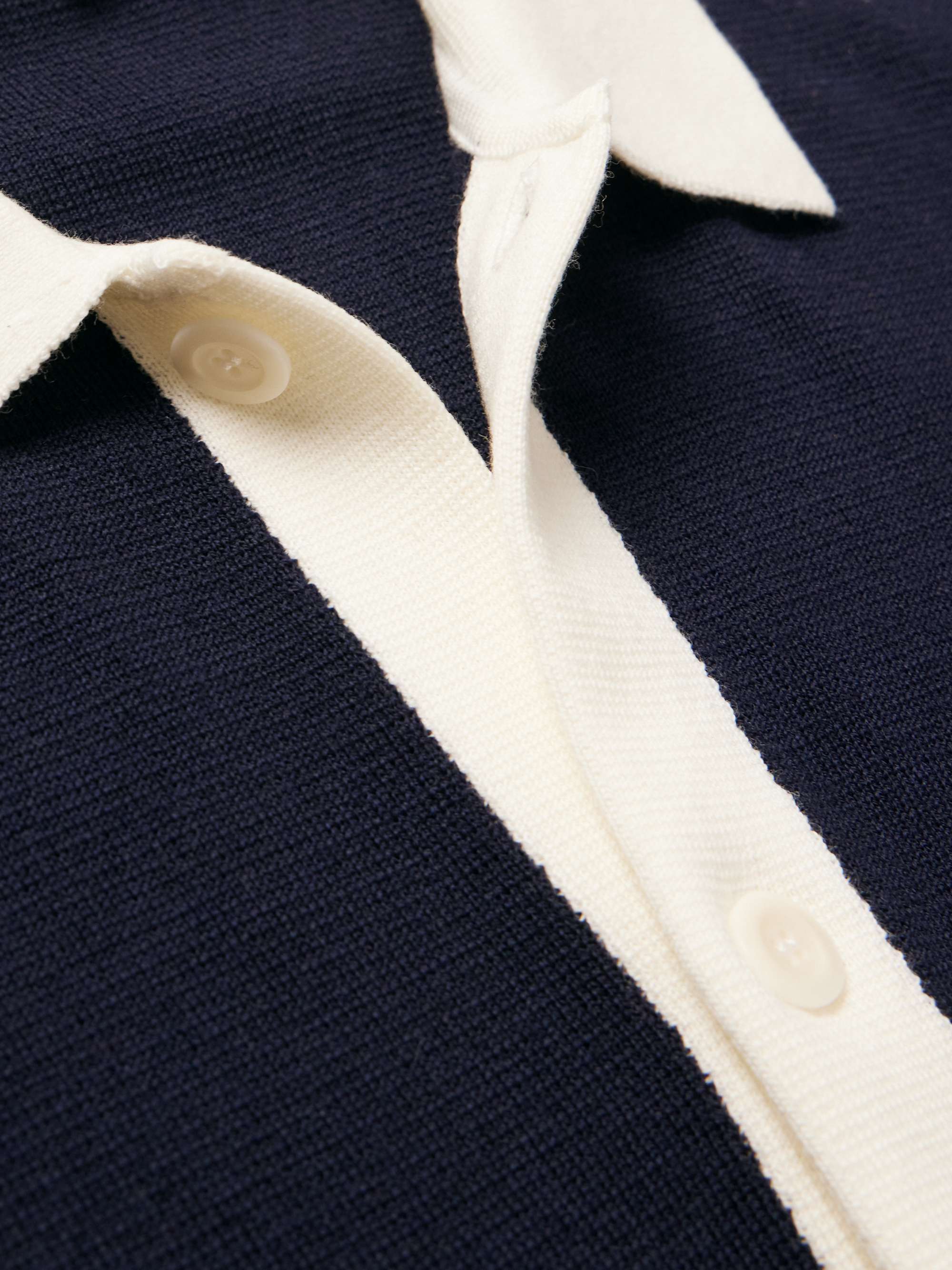 RICHARD JAMES Colour-Block Merino Wool Cardigan