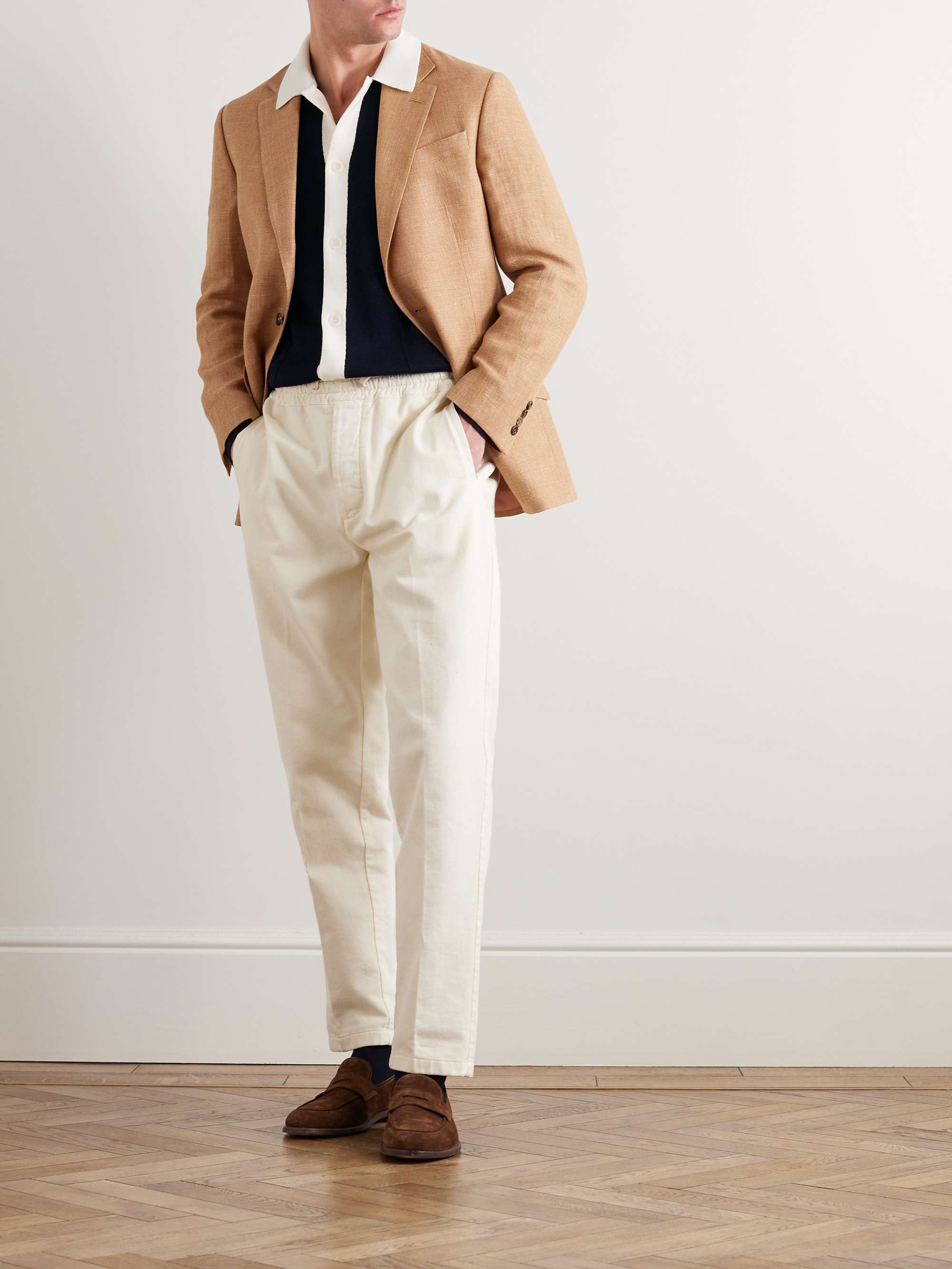 RICHARD JAMES Colour-Block Merino Wool Cardigan