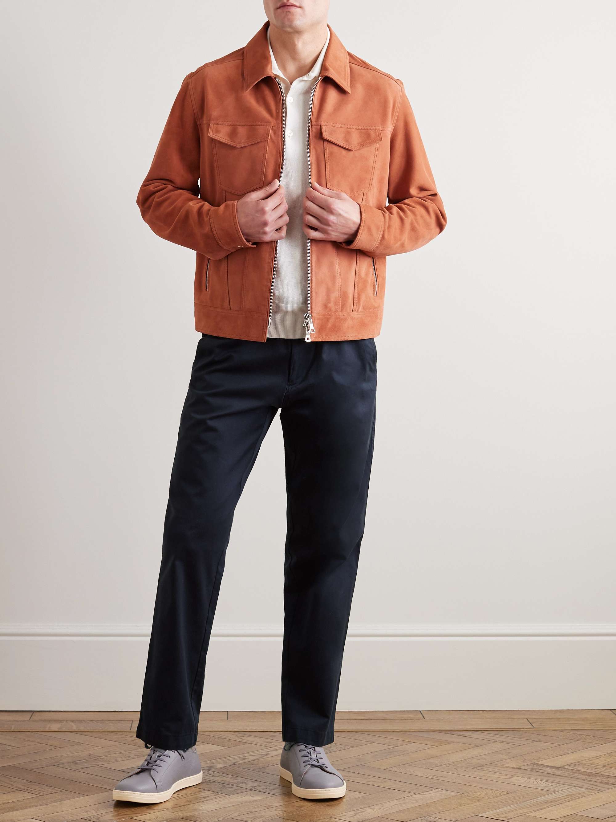 RICHARD JAMES Tapered Organic Cotton-Twill Chinos