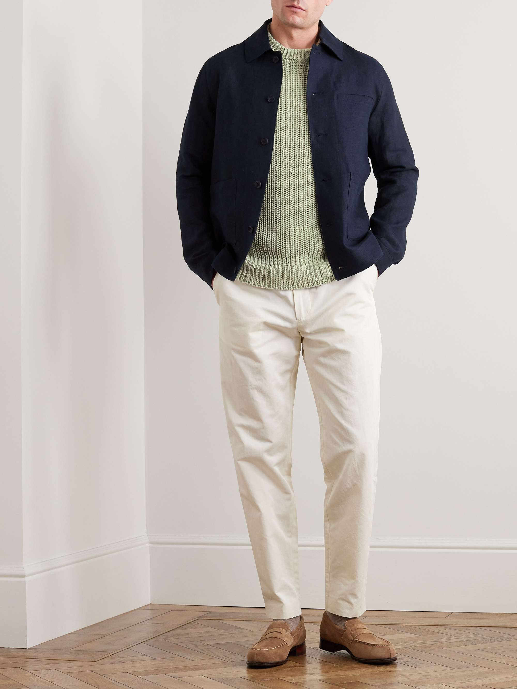 RICHARD JAMES Ribbed Linen Sweater for Men | MR PORTER