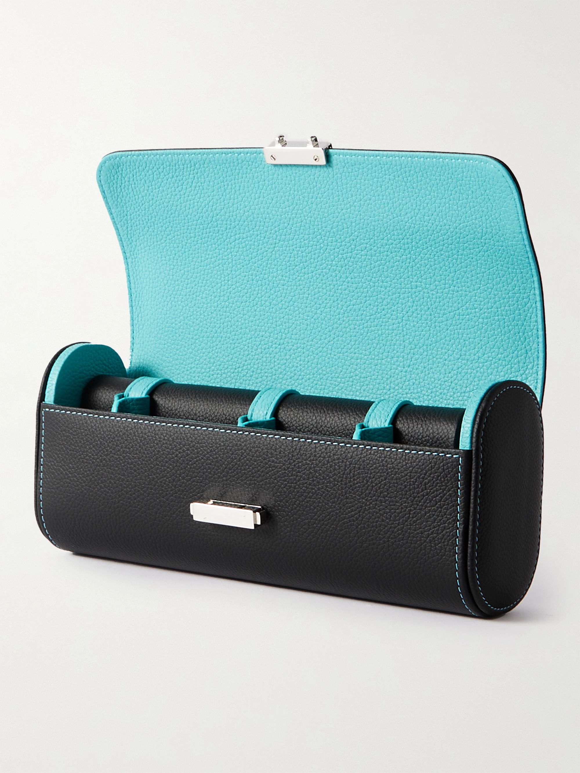 SCATOLA DEL TEMPO Full-Grain Leather Watch Roll