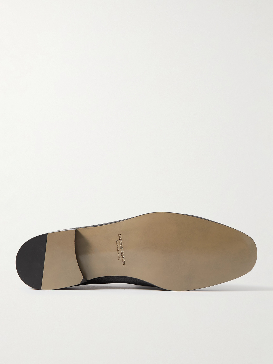 Shop Manolo Blahnik Truro Full-grain Leather Loafers In Black