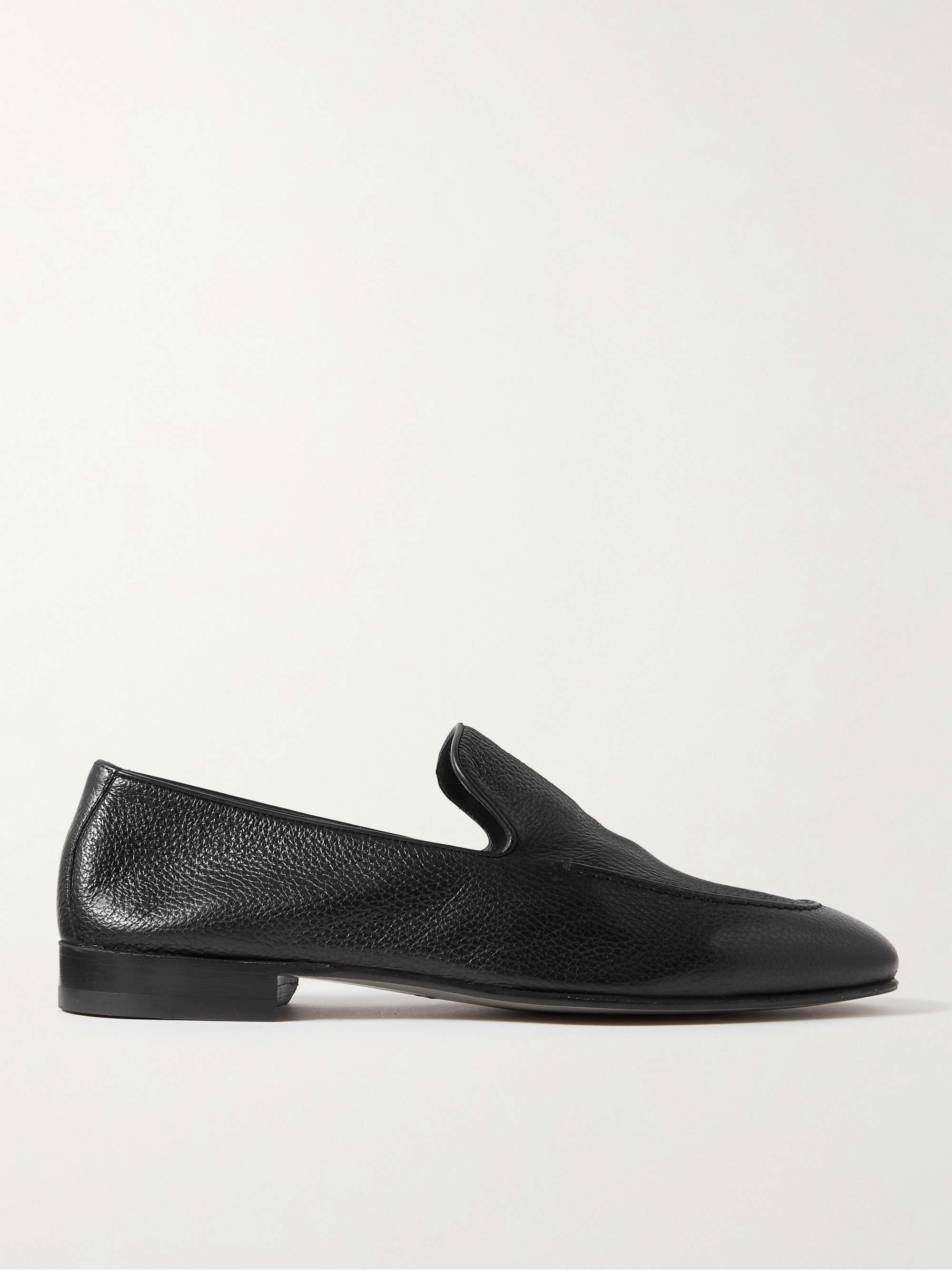 MANOLO BLAHNIK Truro Full-Grain Leather Loafers for Men | MR PORTER