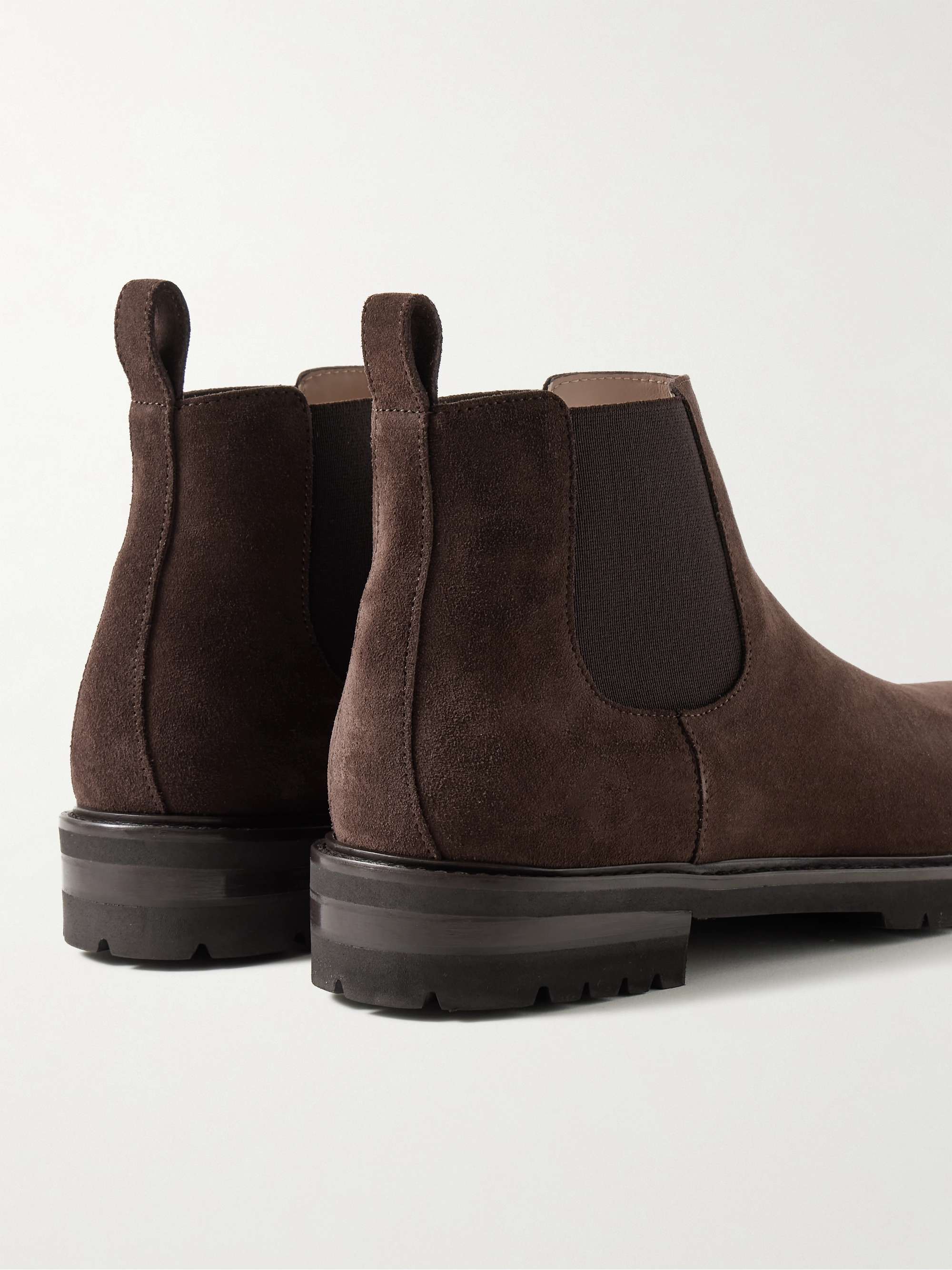 MANOLO BLAHNIK Brompton Chelsea Boots aus Veloursleder