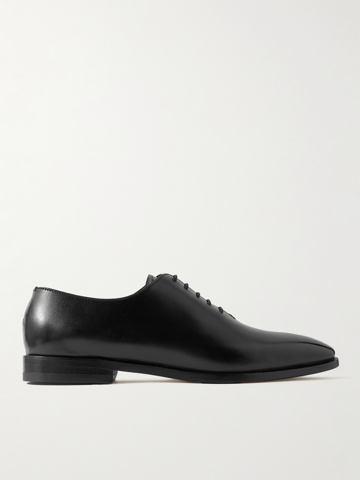 Manolo Blahnik Snowdon Whole-Cut Glossed-Leather Oxford Shoes - Men