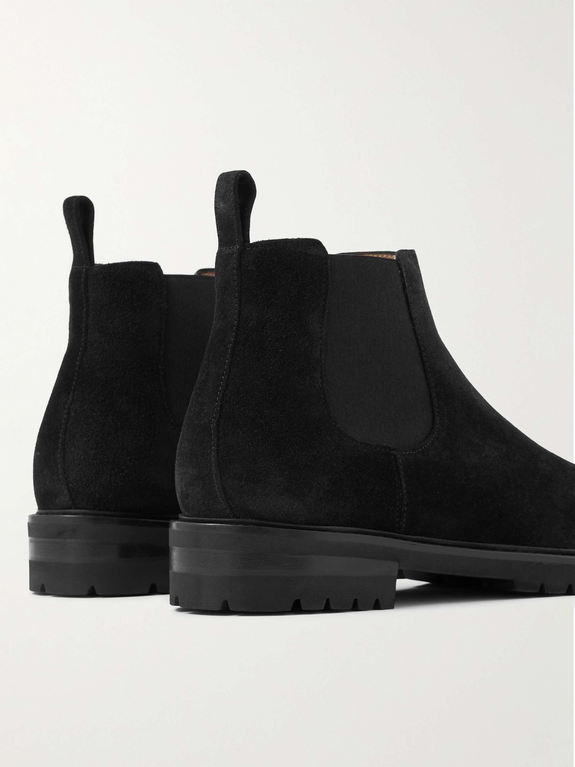 MANOLO BLAHNIK Brompton Suede Chelsea Boots