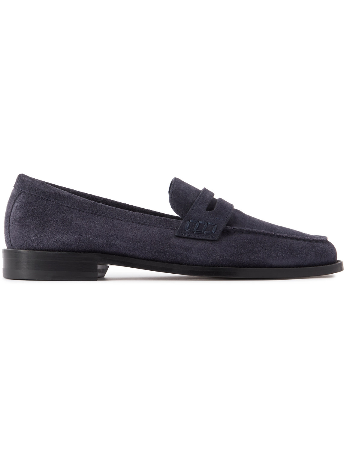 Manolo Blahnik Perry Suede Loafers In Blue