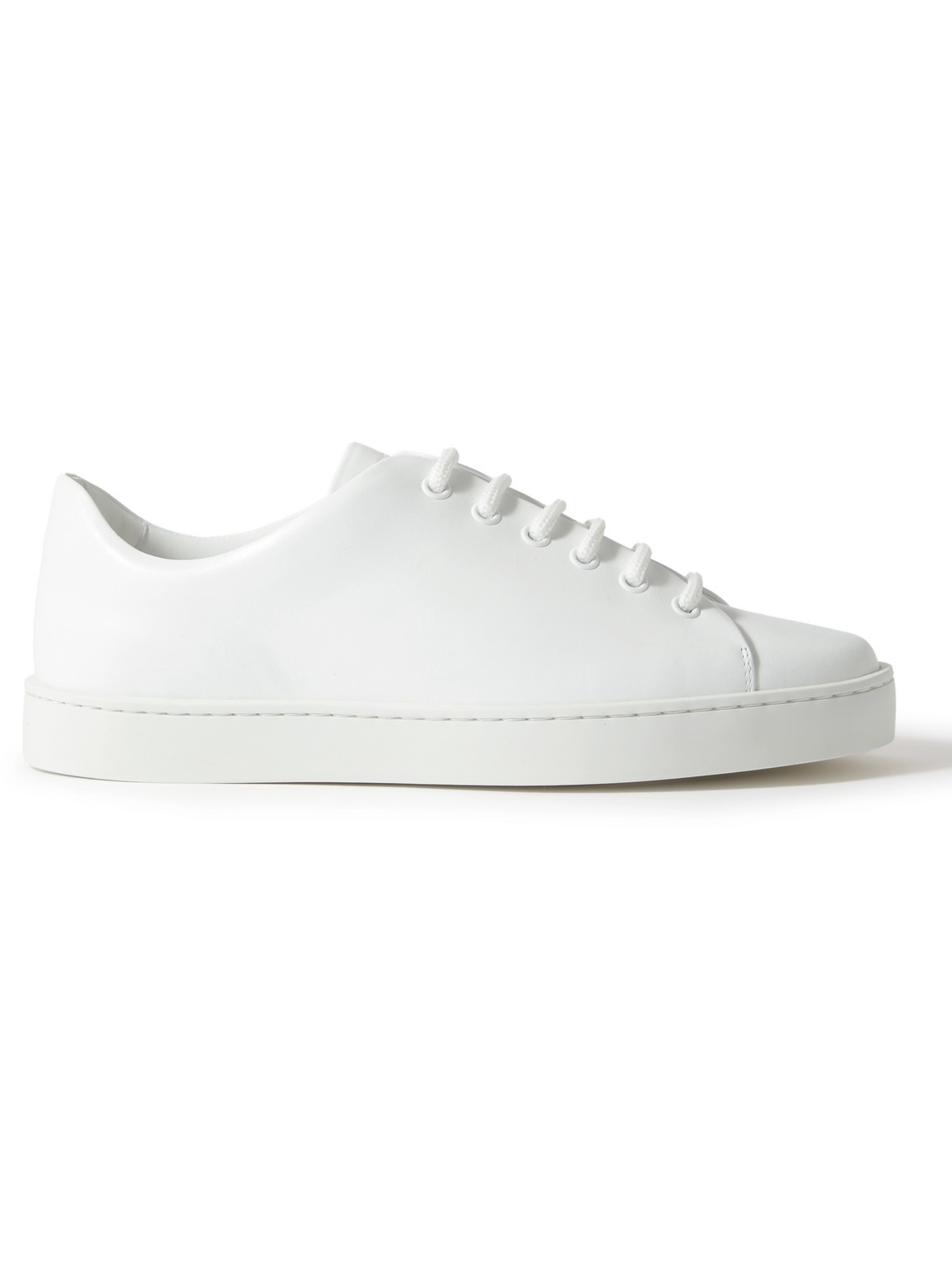 Manolo Blahnik Semanado Leather Trainers In White