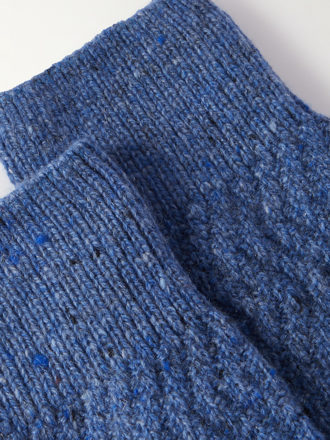 Loro Piana Gisborne Cashmere-bouclé Socks In Blue
