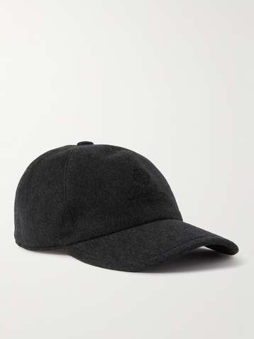 SAINT LAURENT Embellished denim baseball cap