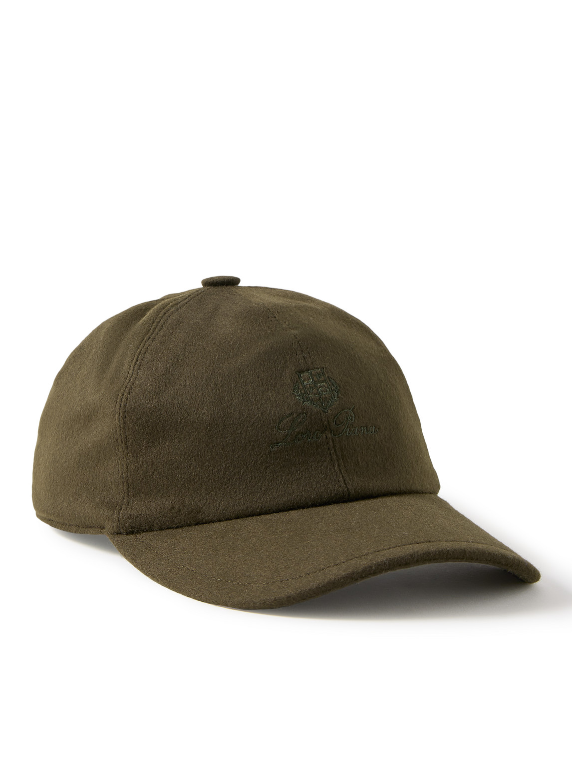 Loro Piana Logo-embroidered Storm System® Cashmere Baseball Cap In Green