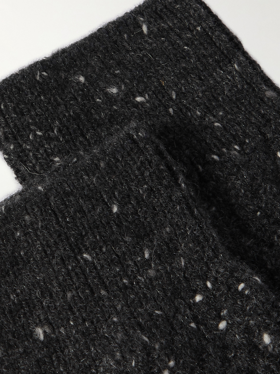 Shop Loro Piana Gisborne Cashmere-bouclé Socks In Black