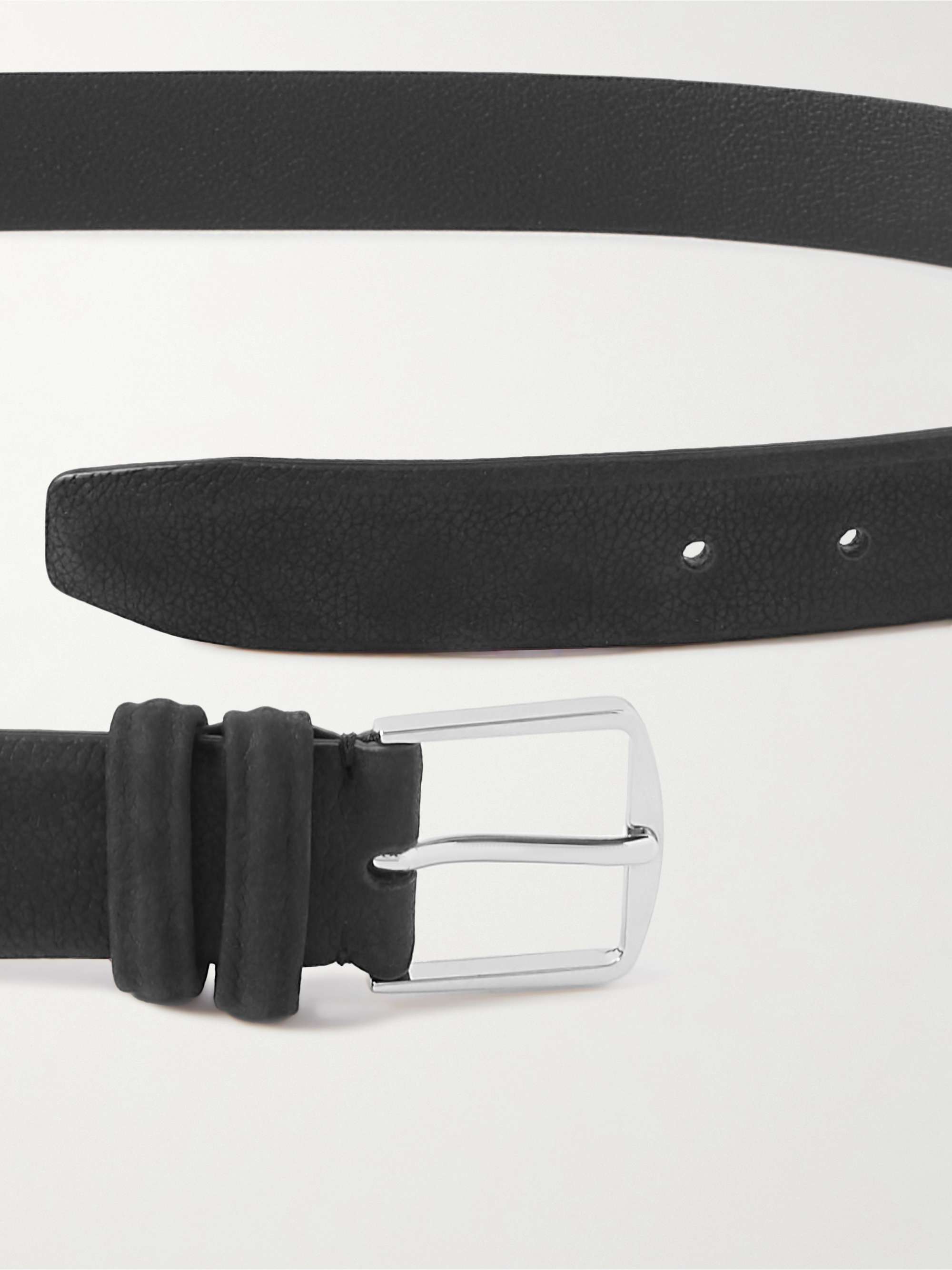 LORO PIANA 3cm Nubuck Belt