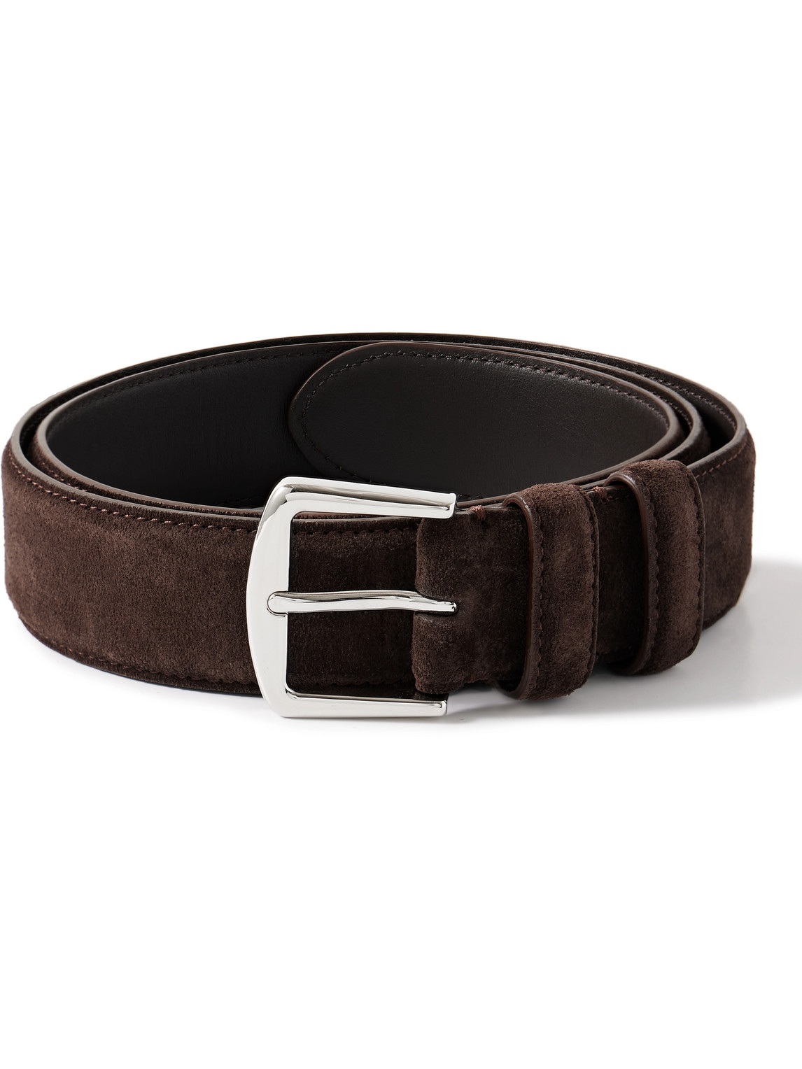 Loro Piana 3.5cm Suede Belt In Brown