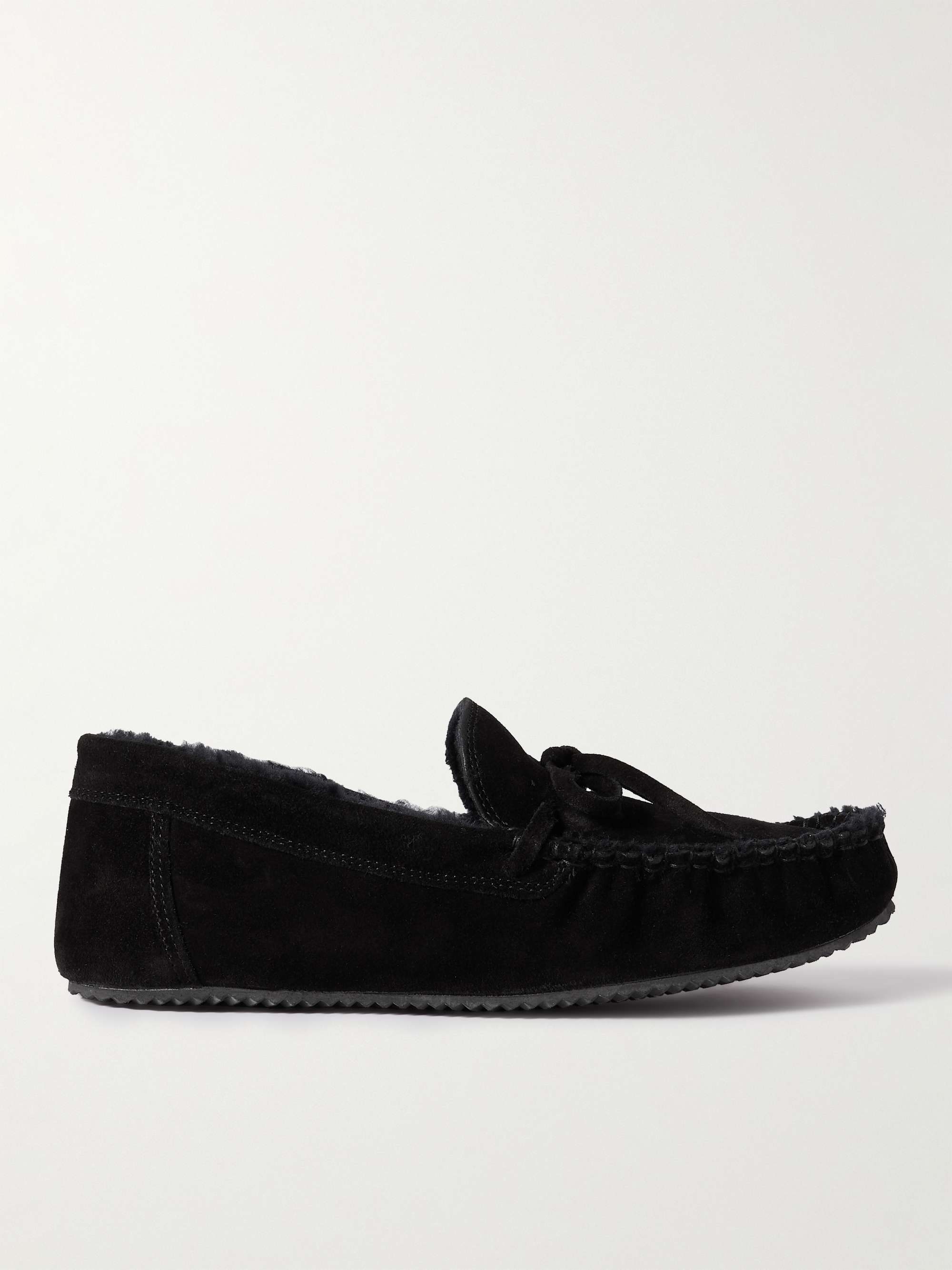 MR P. Shearling-Lined Suede Slippers for Men | MR PORTER