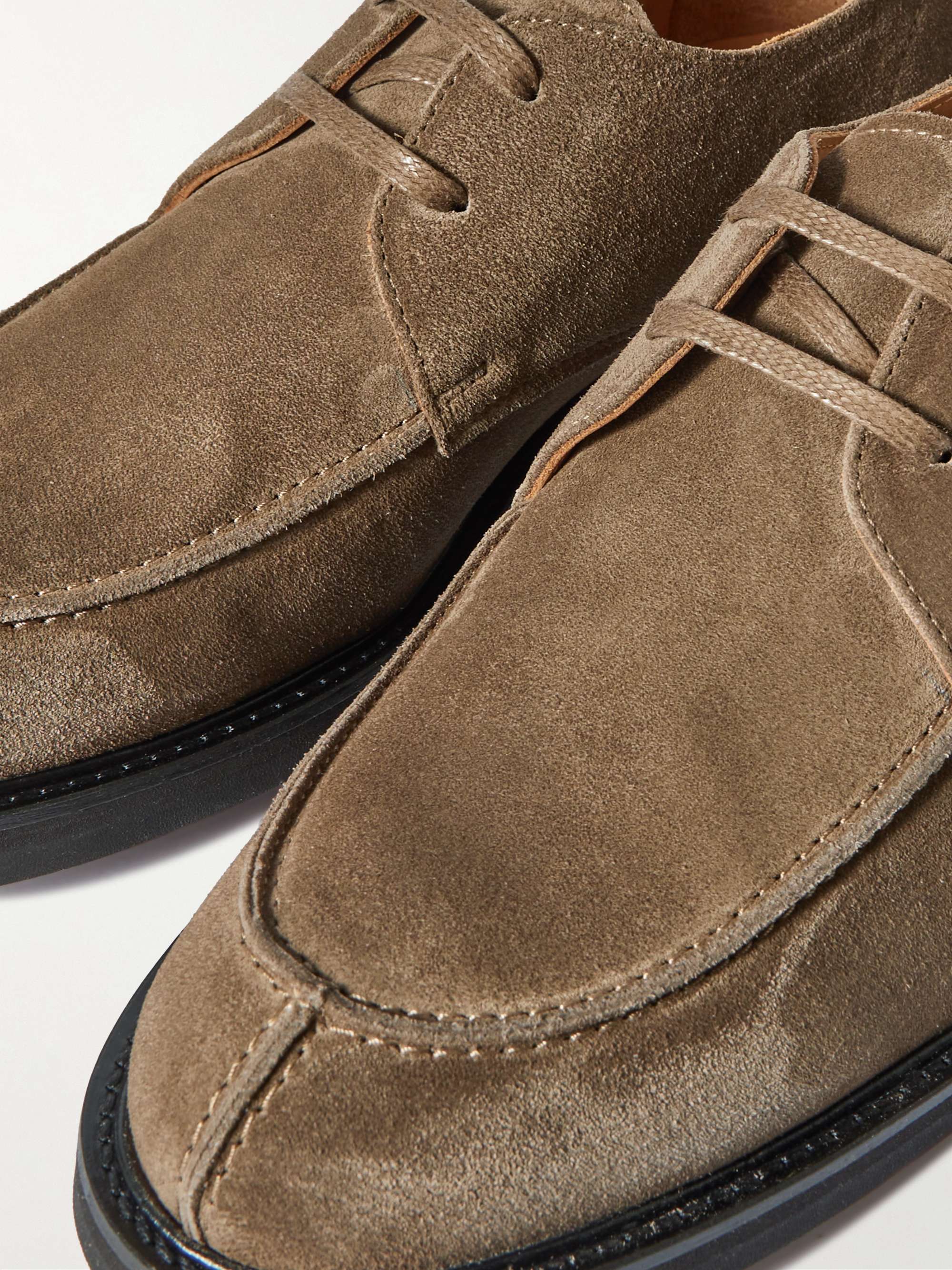 MR P. Andrew Split-Toe Regenerated Suede by evolo® Derby Shoes