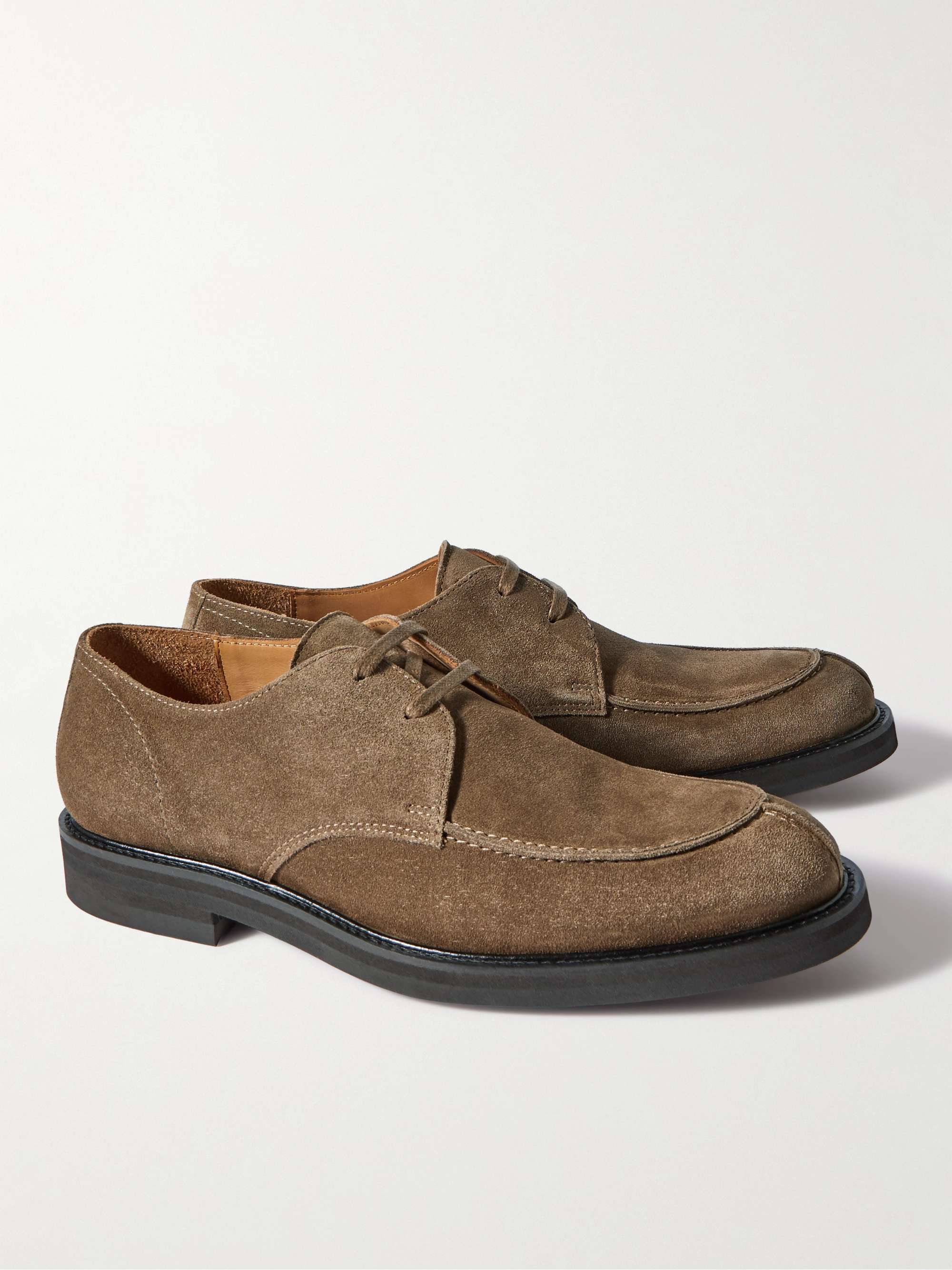 MR P. Andrew Split-Toe Regenerated Suede by evolo® Derby Shoes