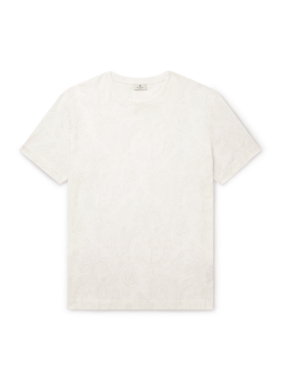 Etro Paisley-print Cotton-jersey T-shirt In White