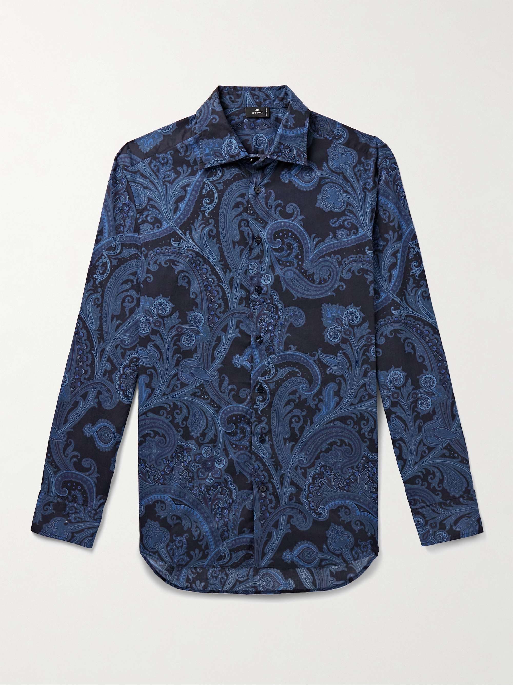 ETRO Slim-Fit Paisley-Print Cotton-Poplin Shirt for Men