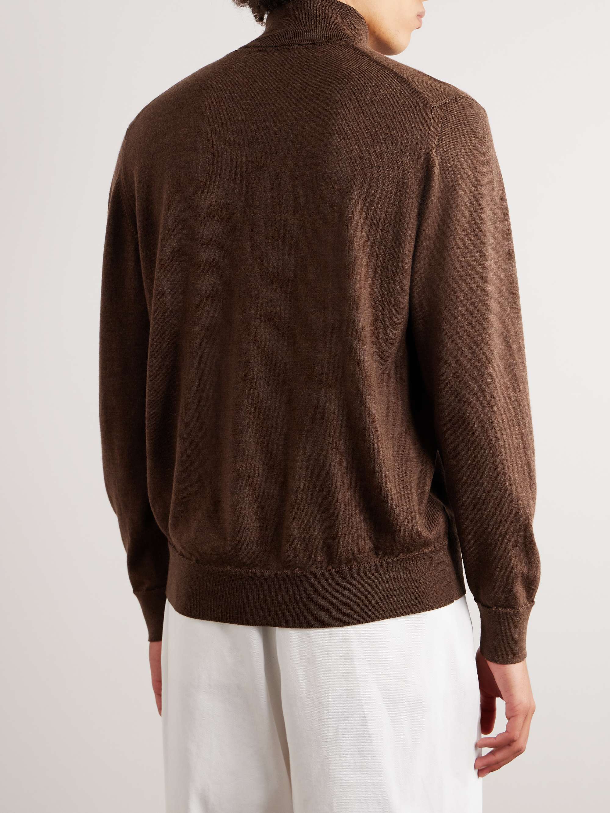 ETRO Logo-Embroidered Wool Rollneck Sweater | MR PORTER