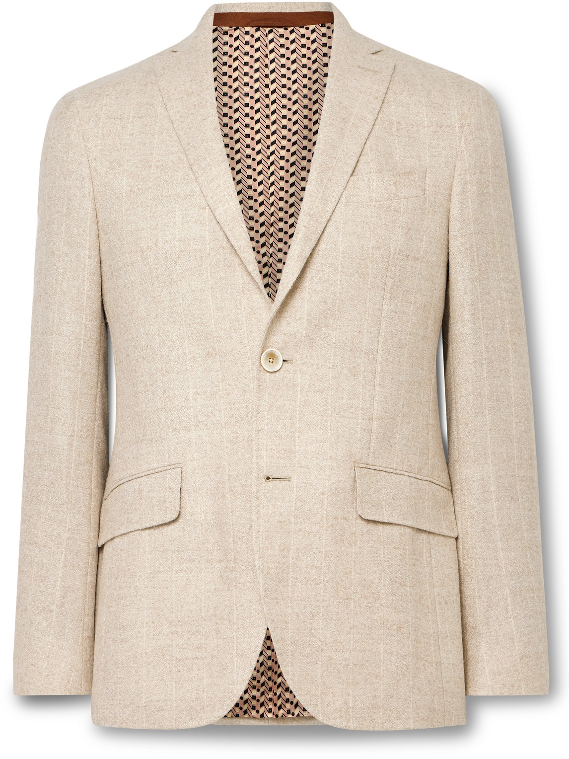 Etro Jacket With Ton-sur-ton Striped Pattern In Neutrals