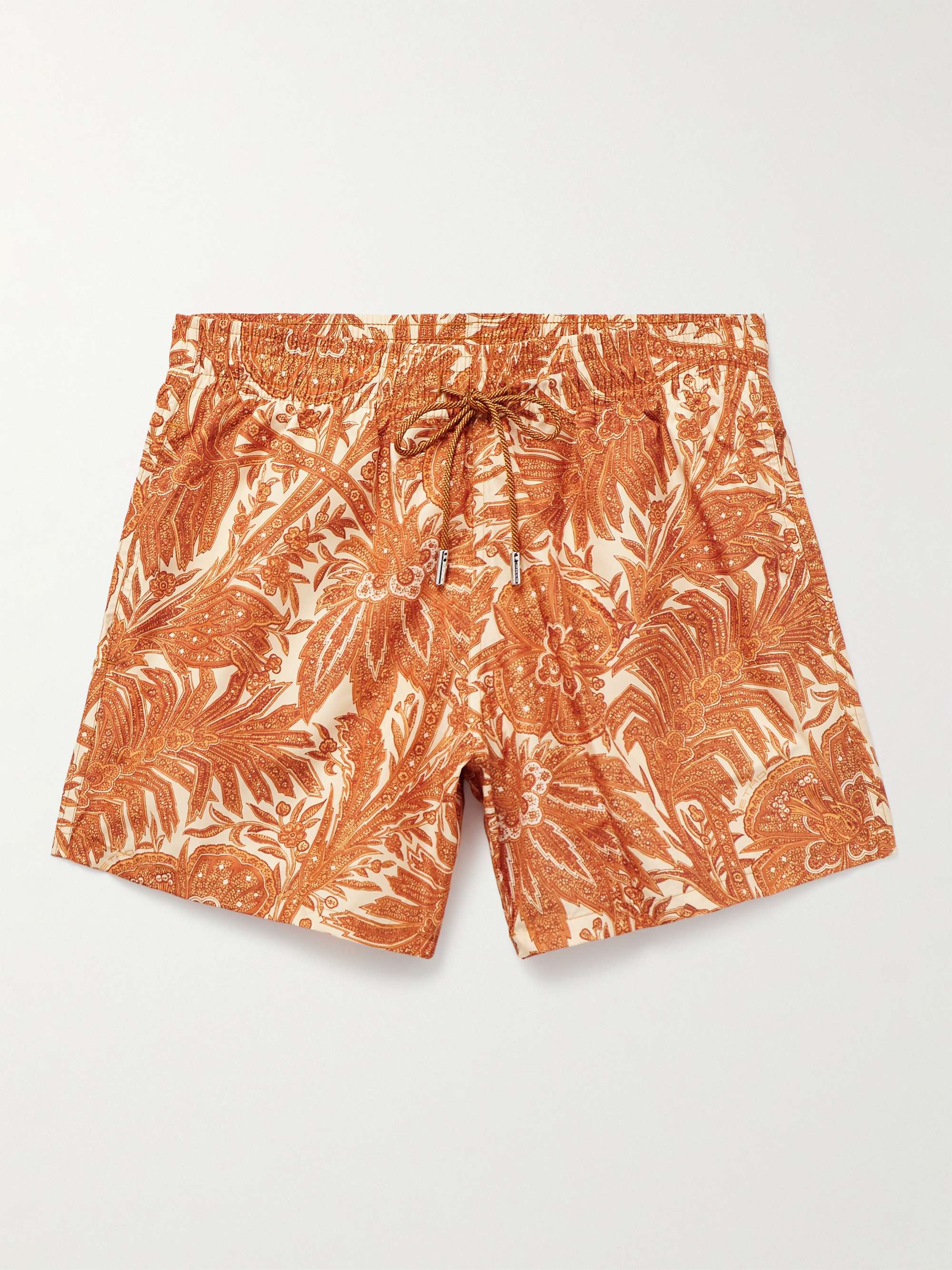 ETRO Slim-Fit Mid-Length Logo-Appliquéd Printed Swim Shorts for Men ...