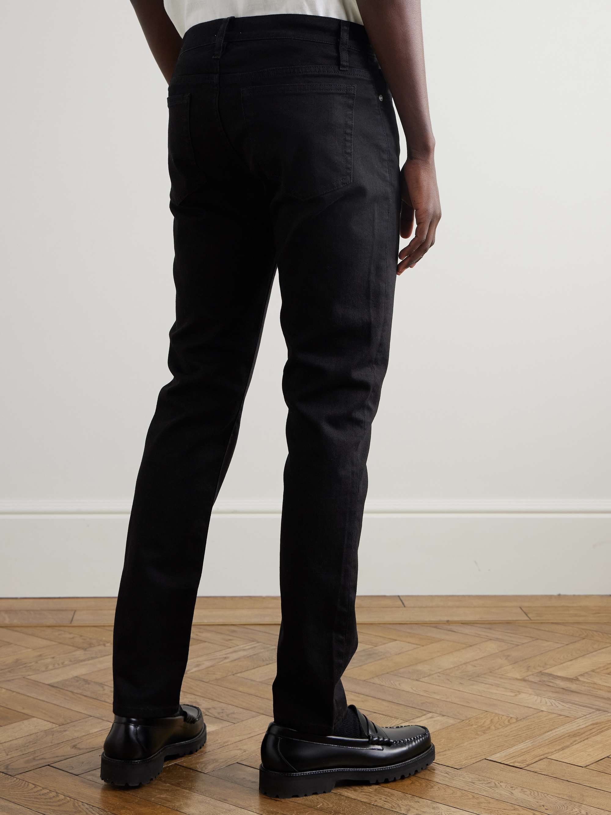 FRAME Straight-Leg Cotton-Blend Trousers