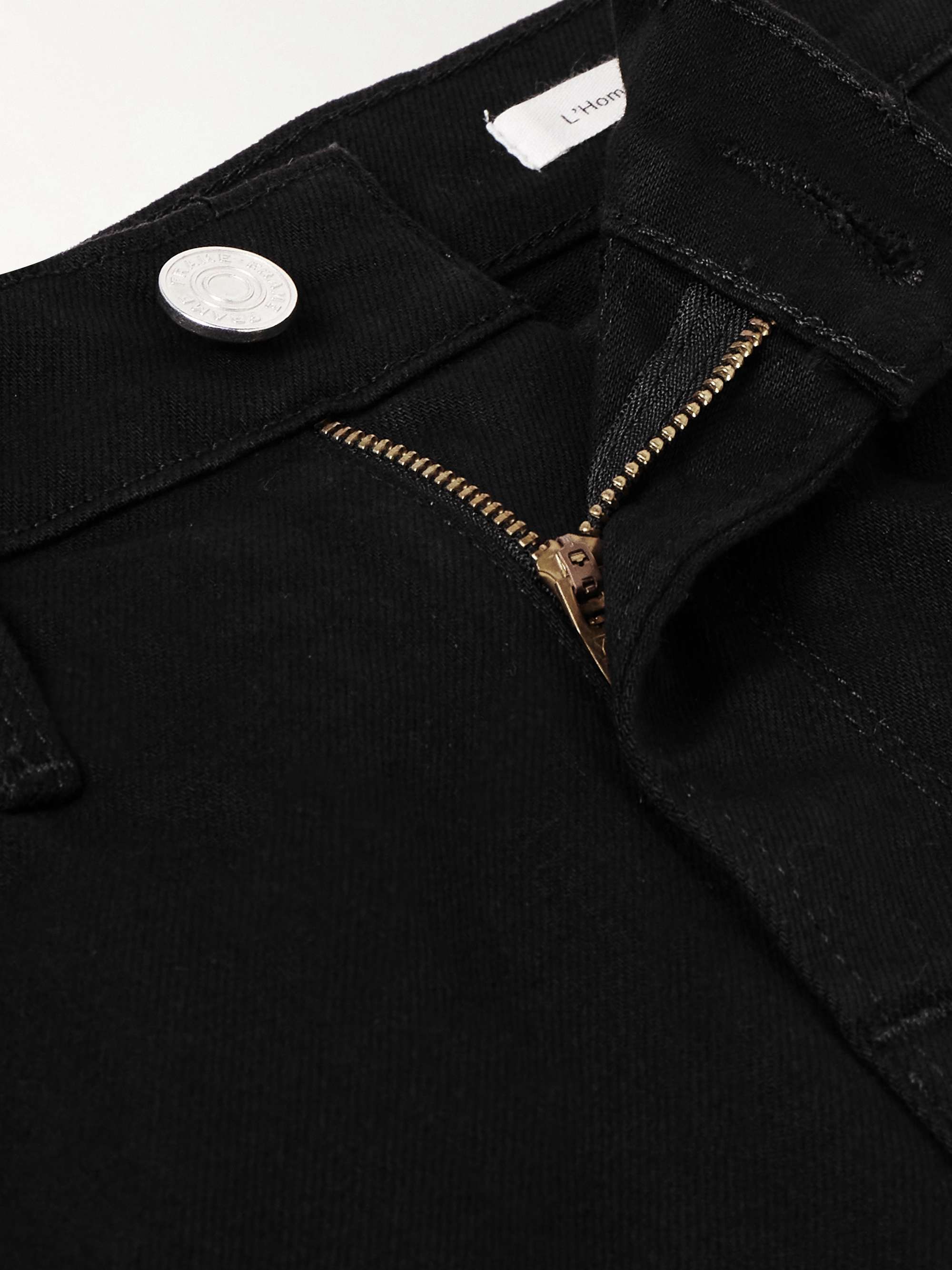 FRAME Straight-Leg Cotton-Blend Trousers