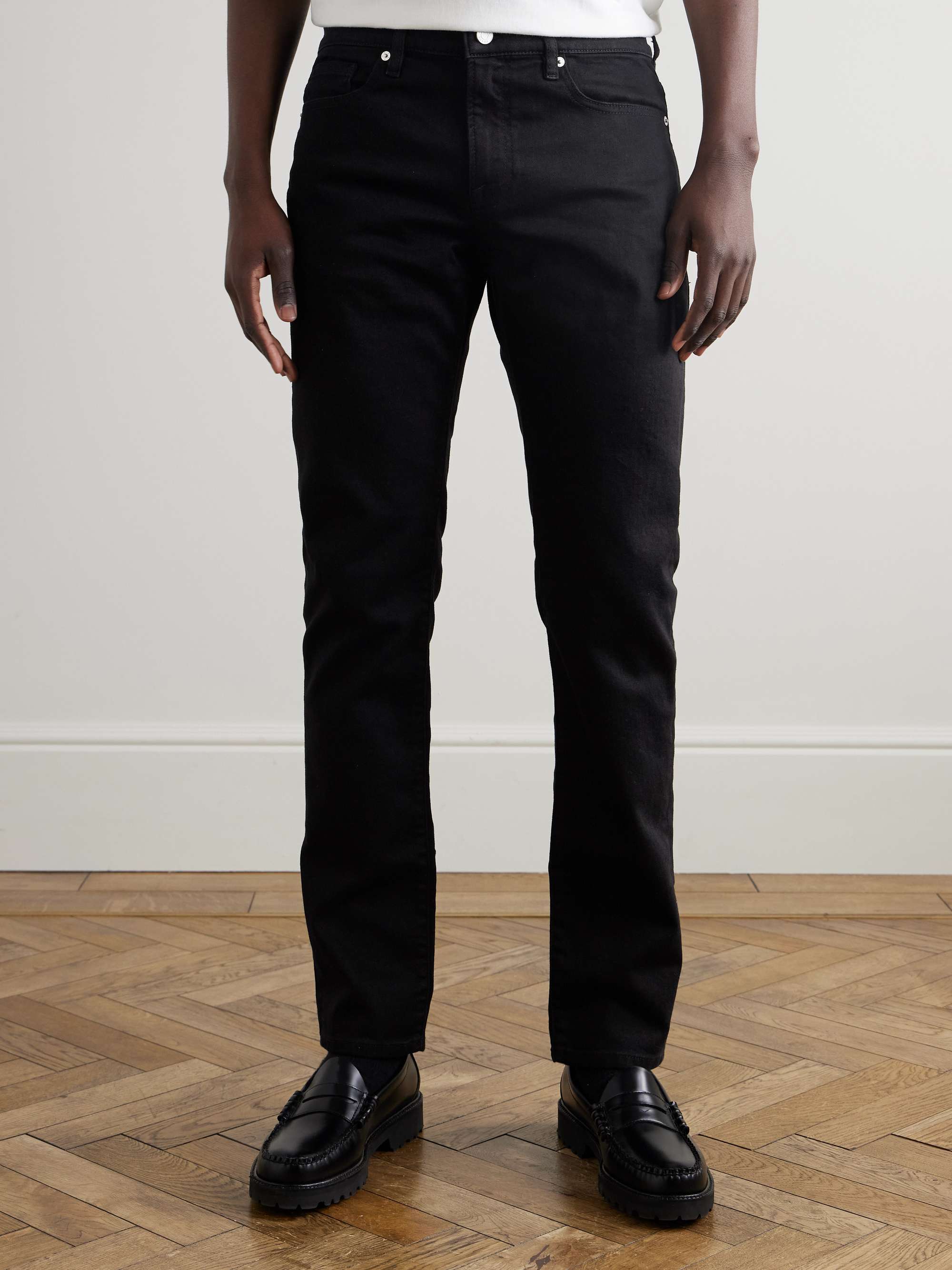 FRAME Straight-Leg Cotton-Blend Trousers