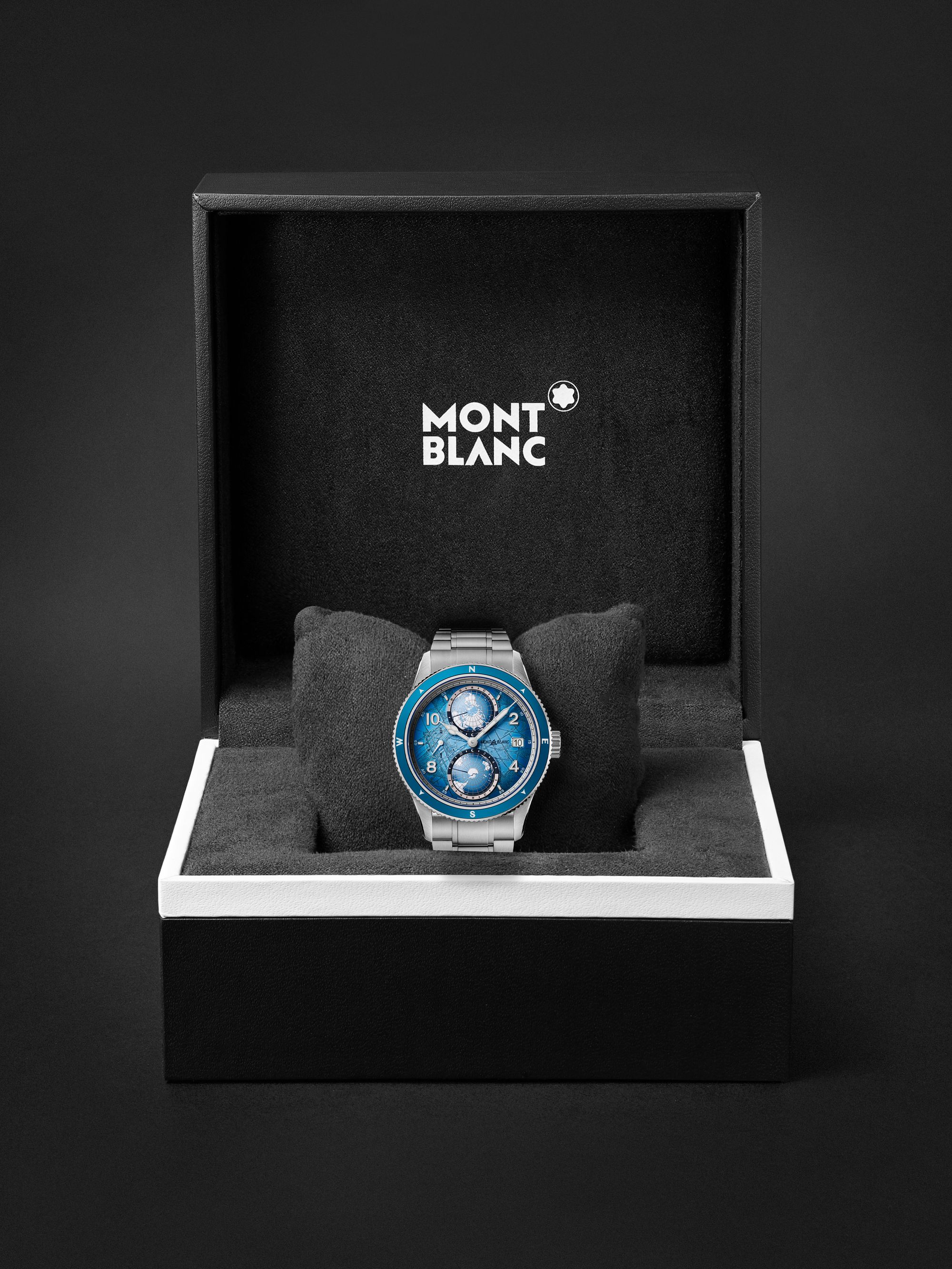 MONTBLANC 1858 Geosphere 0 Oxygen South Pole Exploration Limited Edition Automatic 42mm Interchangeable Titanium, Ceramic and Canvas Watch, Ref. No. 7612582367544