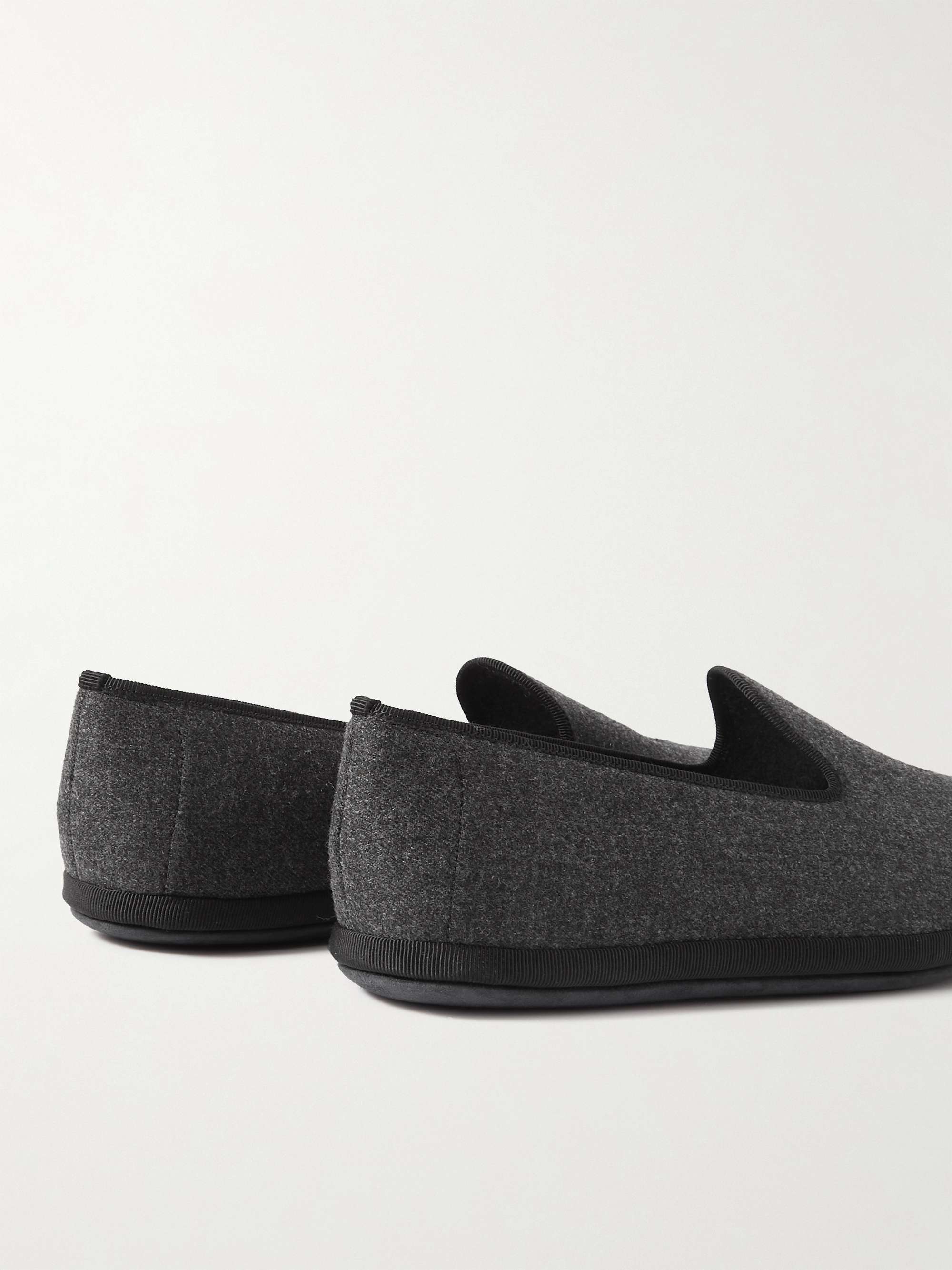 LORO PIANA Logo-Embroidered Cashmere Slippers