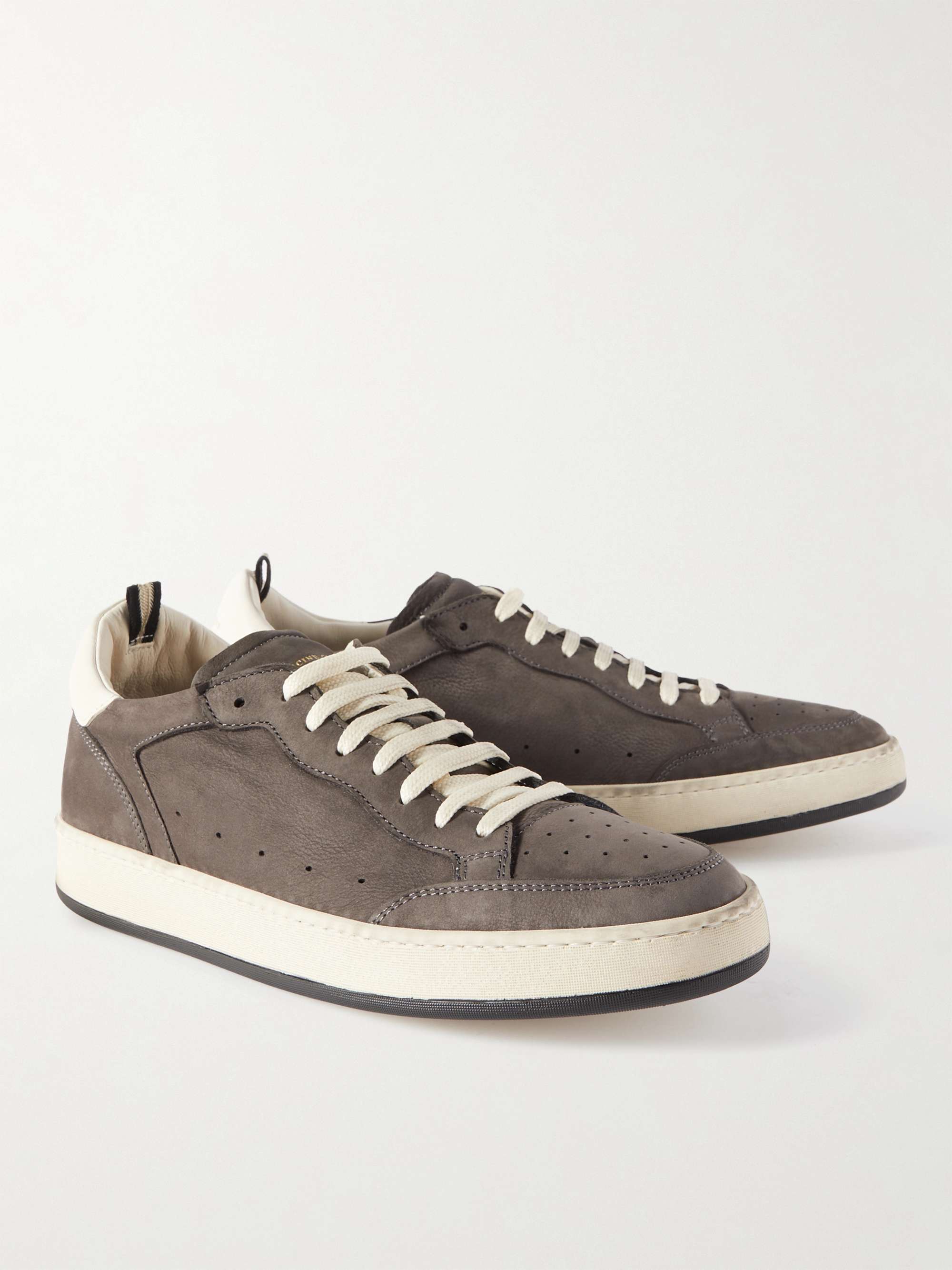 OFFICINE CREATIVE Magic 002 Leather-Trimmed Nubuck Sneakers for Men ...