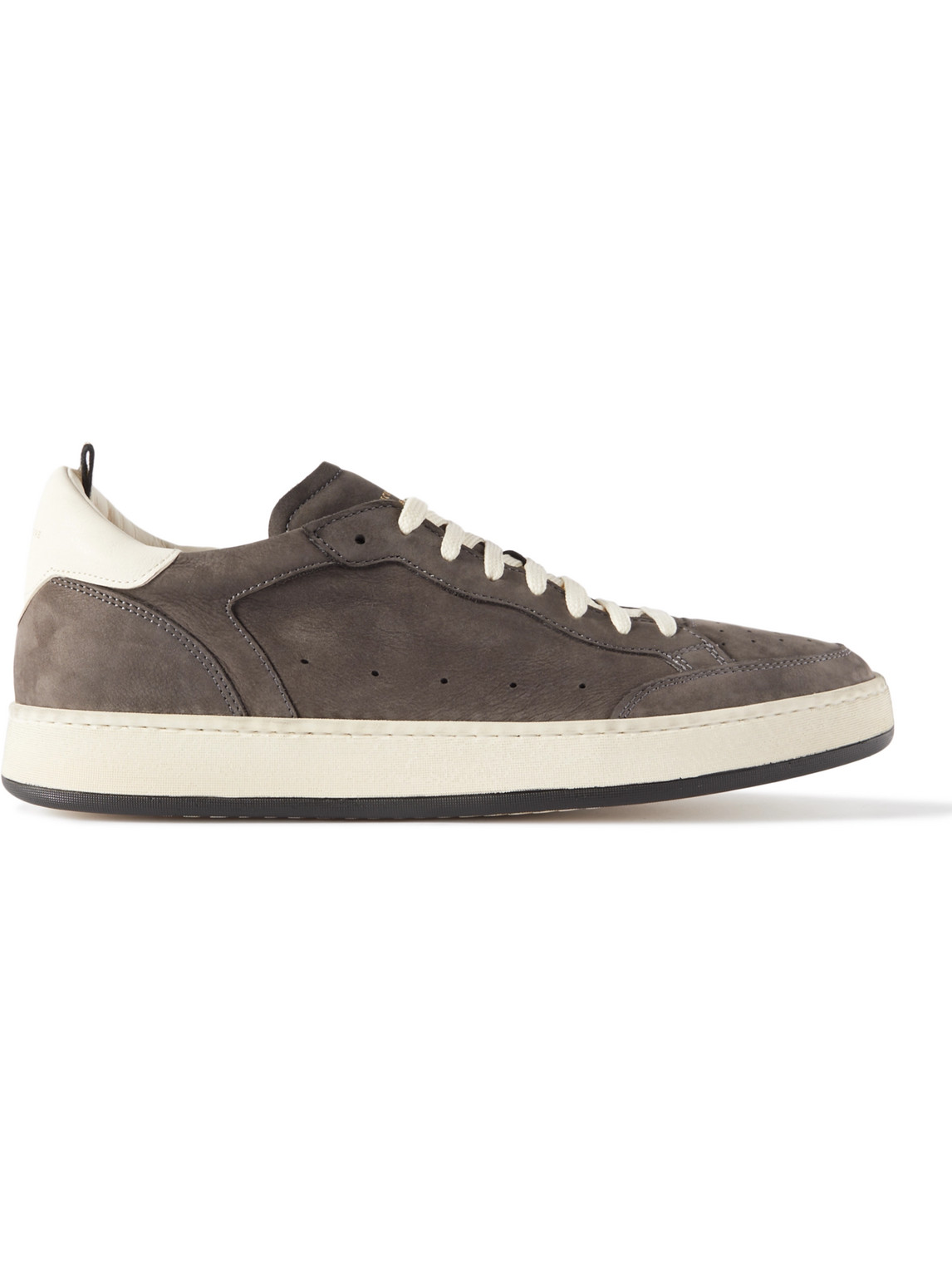Magic 002 Leather-Trimmed Nubuck Sneakers