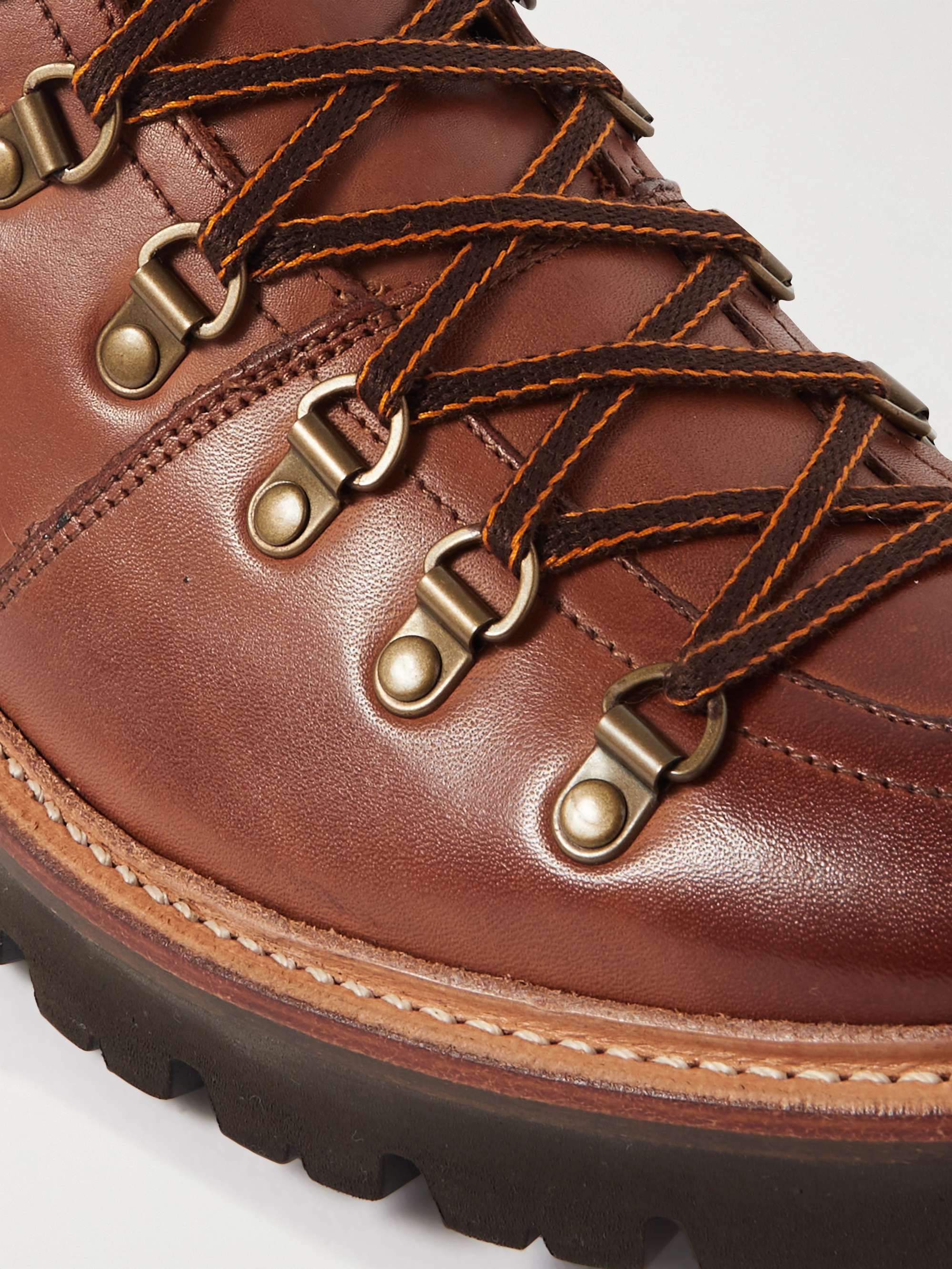 GRENSON Brady Polished-Leather Boots for Men | MR PORTER