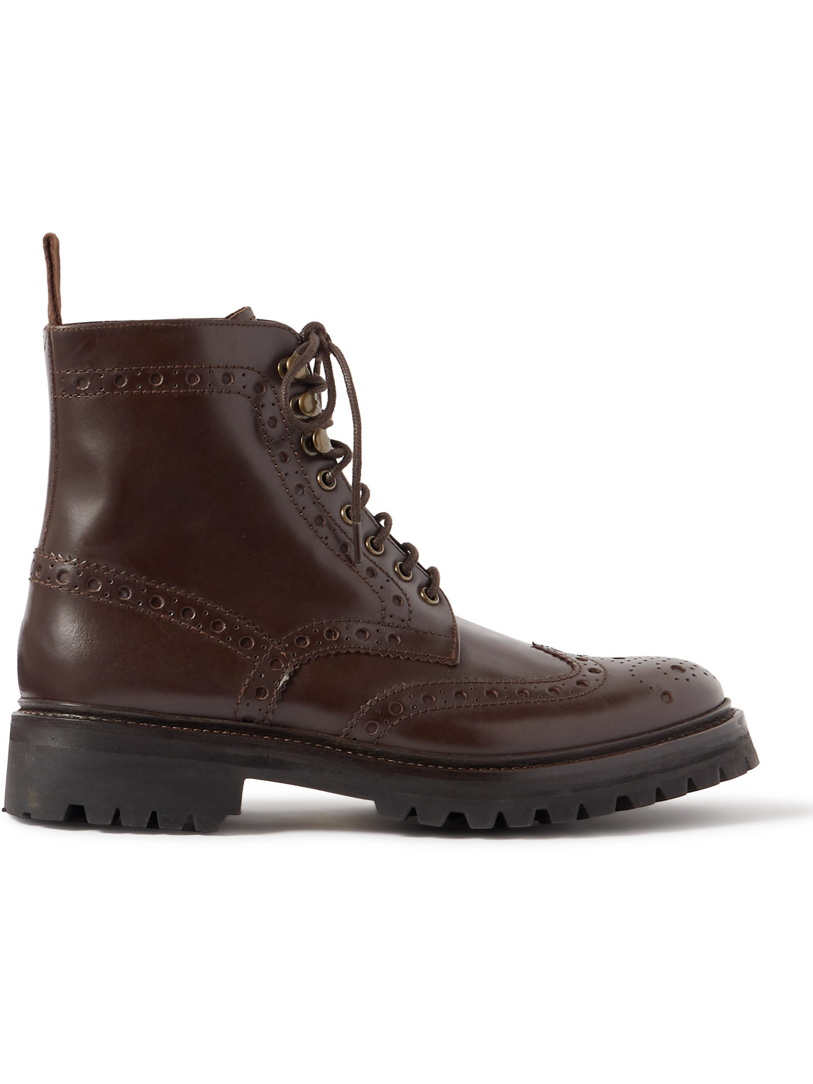 Fred Leather Brogue Boots