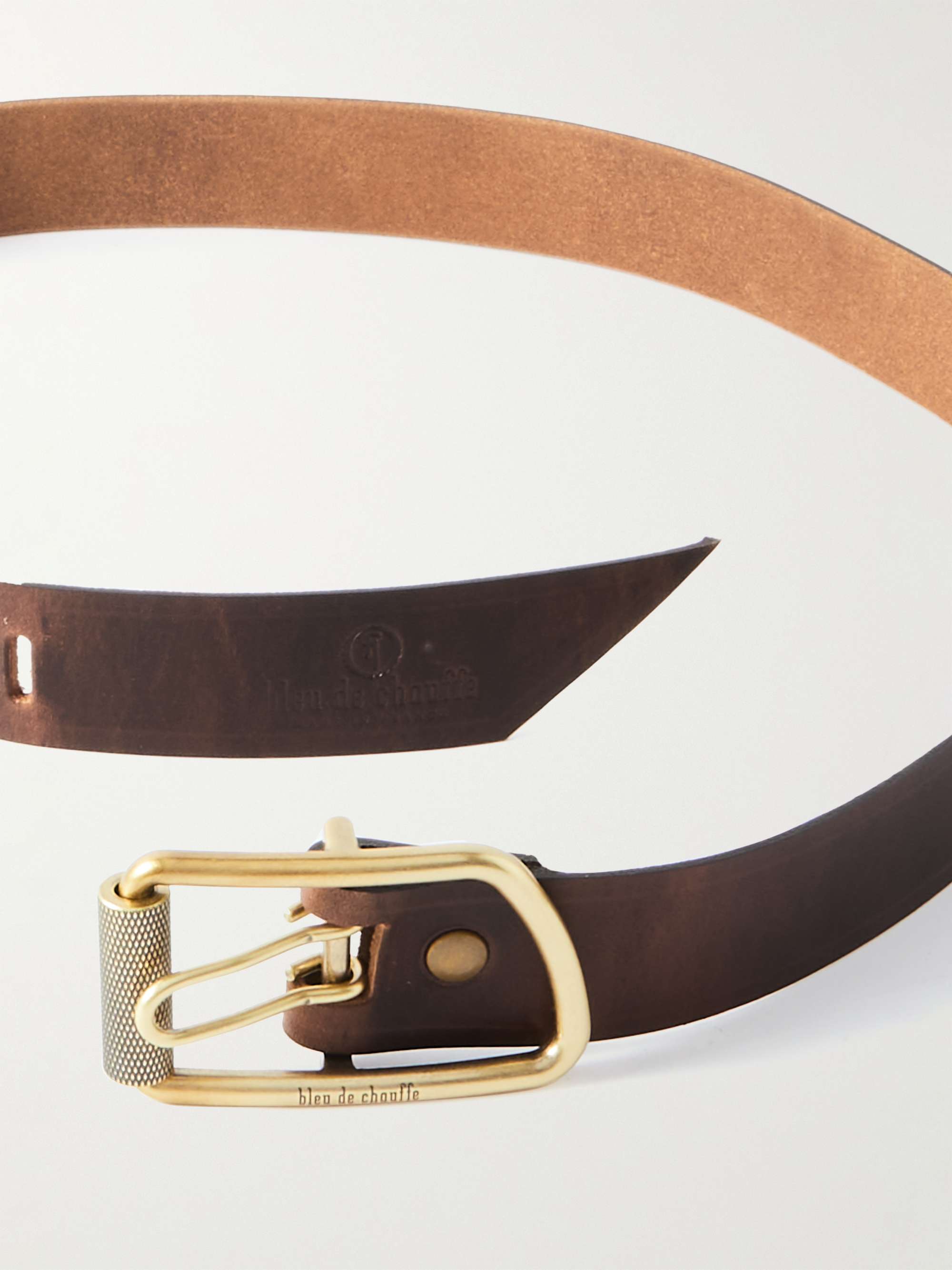 BLEU DE CHAUFFE Maillon 3.5cm Leather Belt