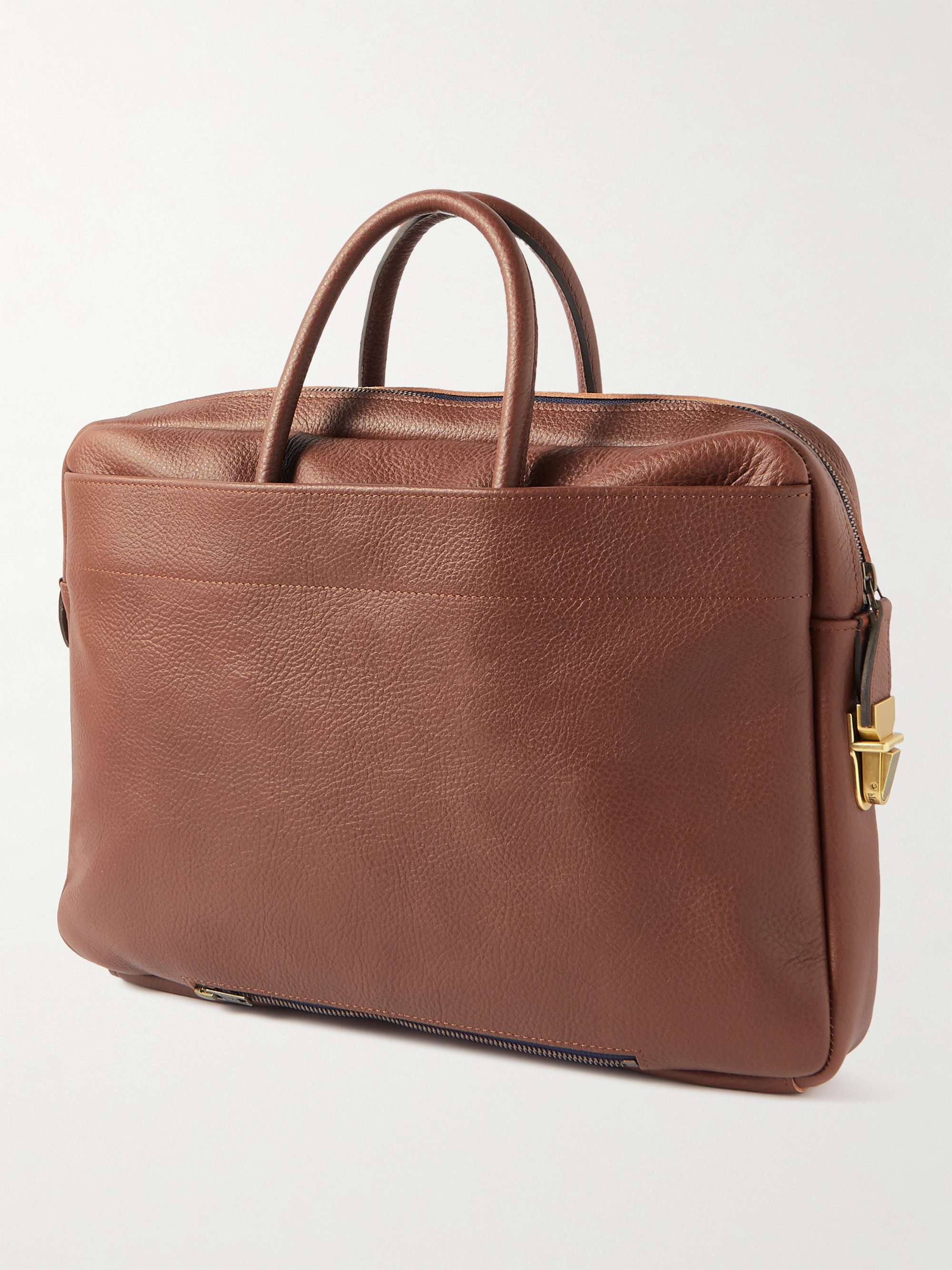 BLEU DE CHAUFFE Full-Grain Leather Briefcase