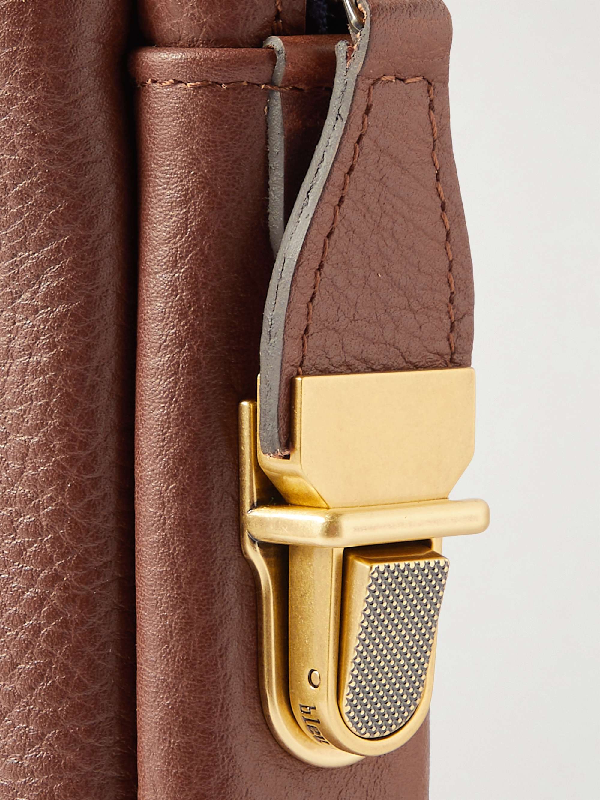 BLEU DE CHAUFFE Full-Grain Leather Briefcase