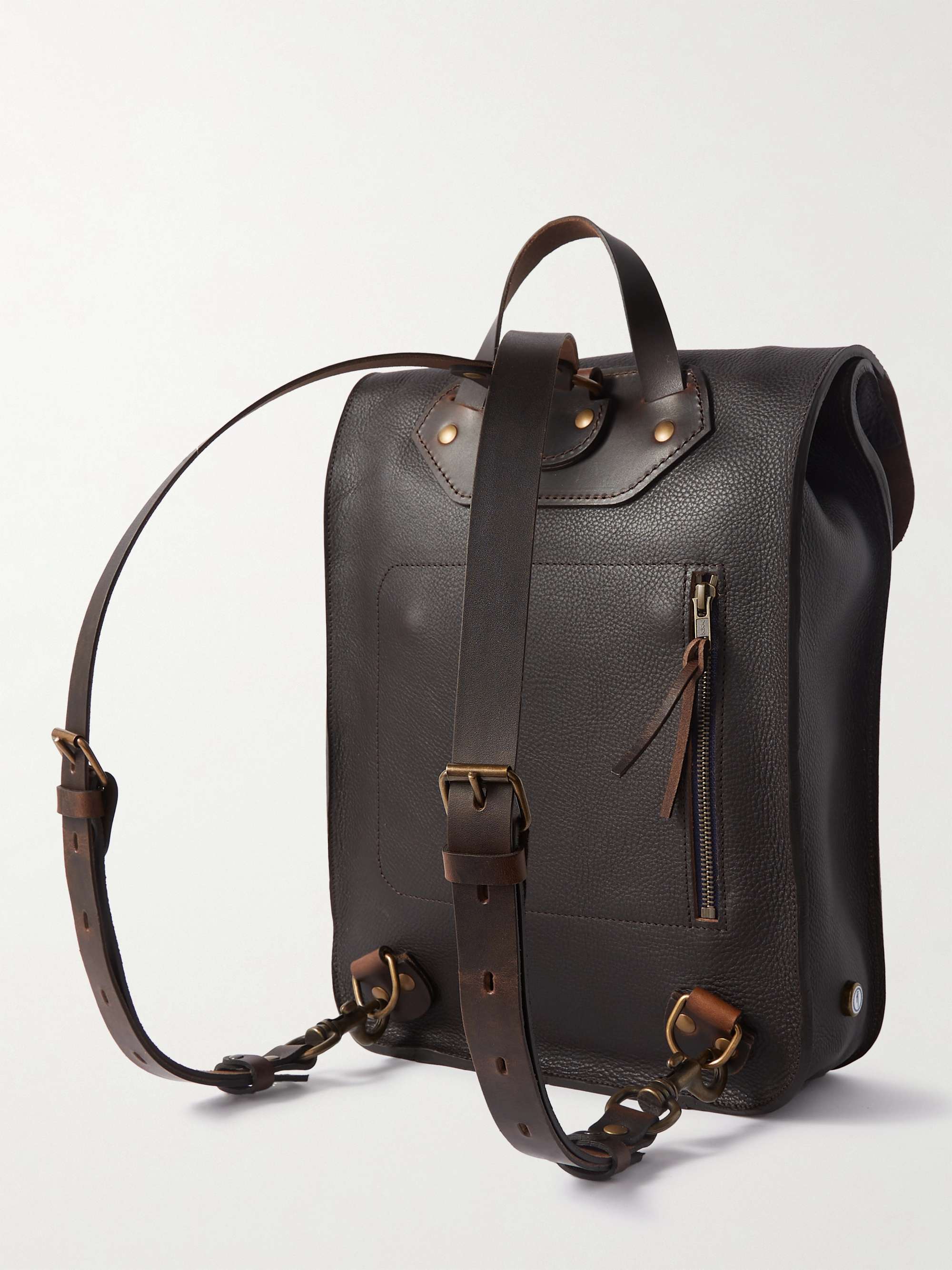 BLEU DE CHAUFFE Puncho Full-Grain Leather Backpack